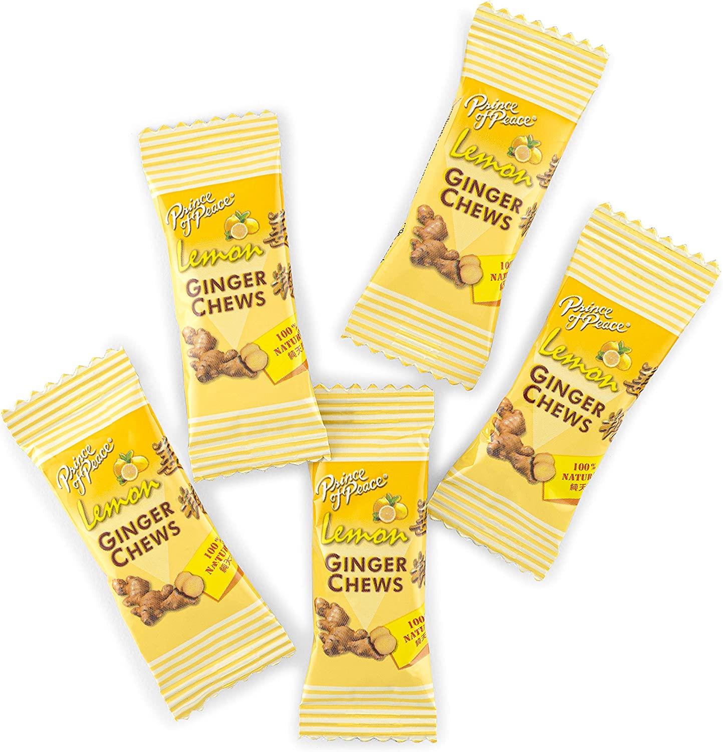 Prince of Peace Ginger Chews With Lemon, 4 oz. Candied Ginger Lemon