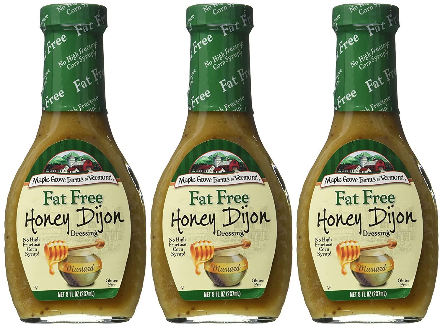 Maple Grove Farms Fat Free Salad Dressing, Honey Dijon, 8 fl oz (Pack Of 3)