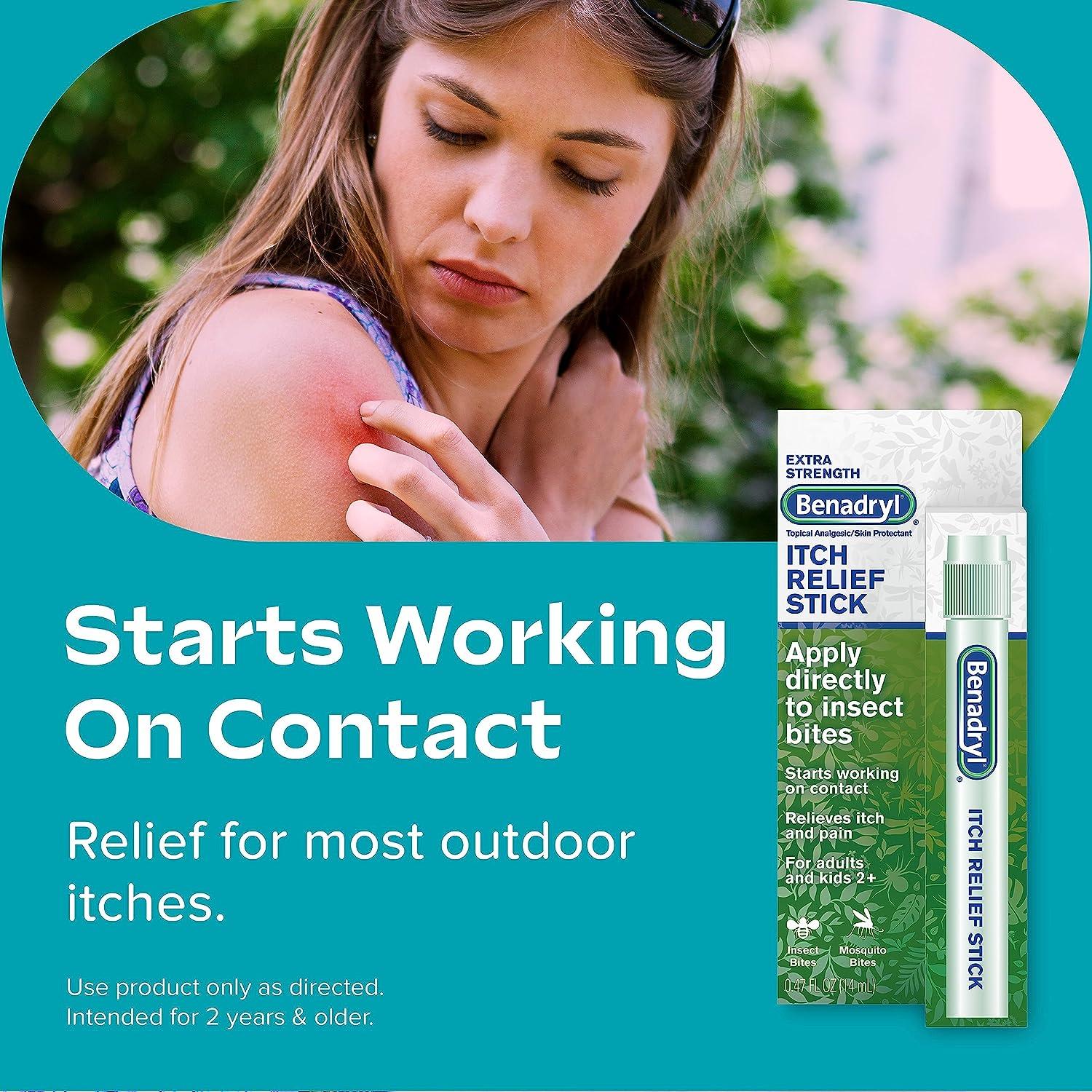 Benadryl Extra Strength Itch Relief Stick Diphenhydramine Topical