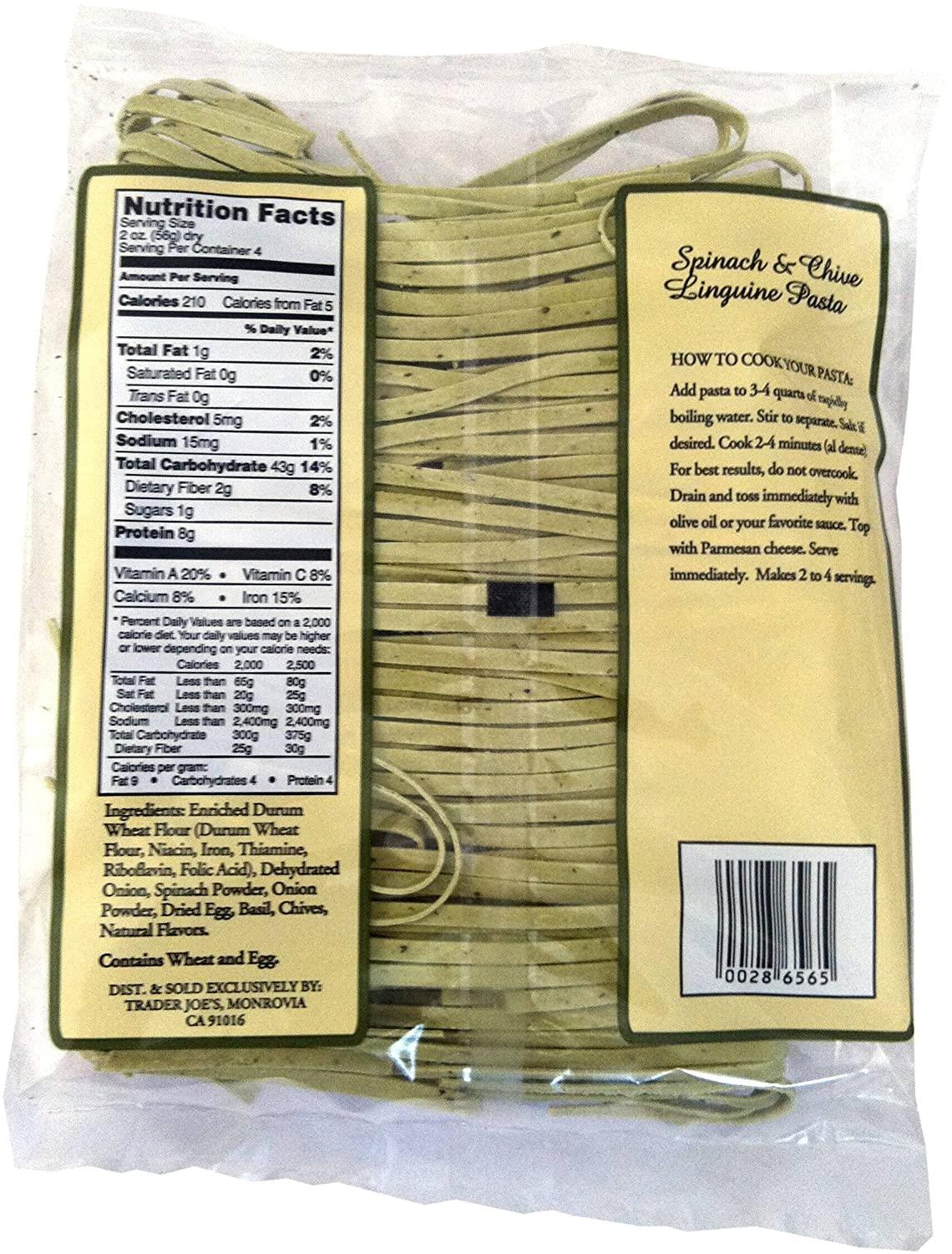 Trader Joe's Spinach and Chive Linguine Pasta Delicious Pasta with a