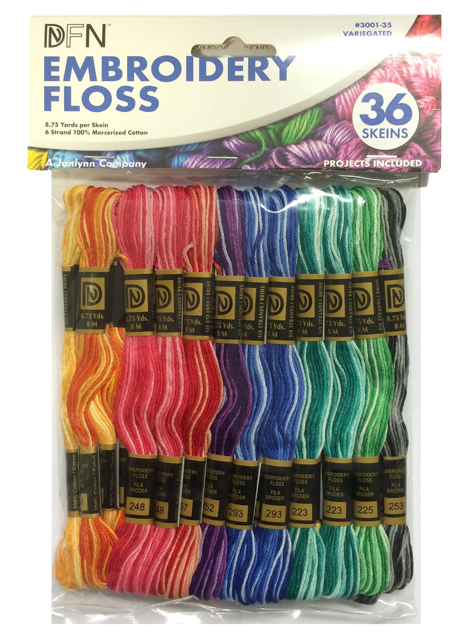 Janlynn Variegated Embroidery Floss Pack 9.5 x 6.25 x 0.5