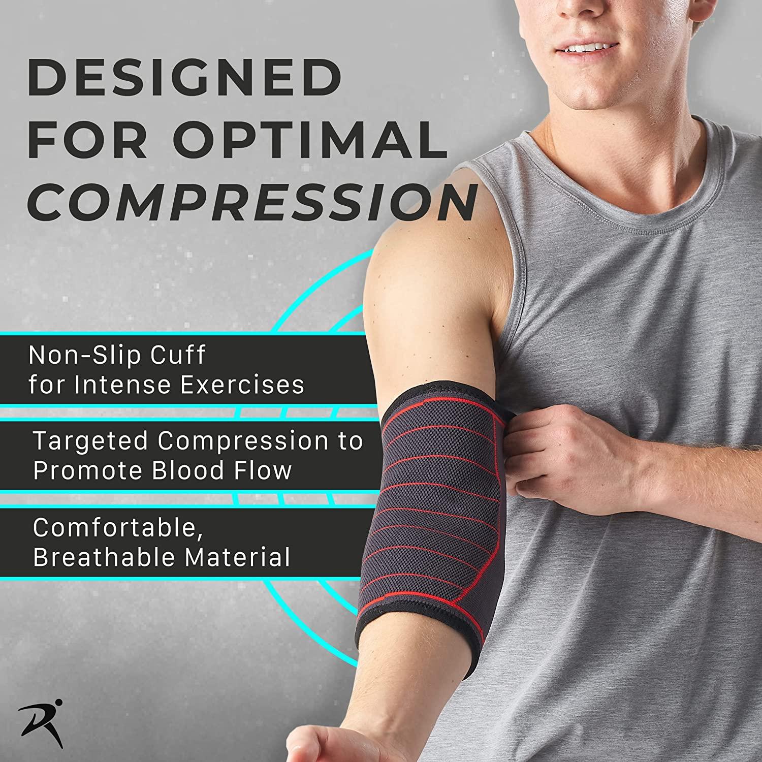Rymora Fitness Elbow Brace Compression Support Sleeve for Tendonitis