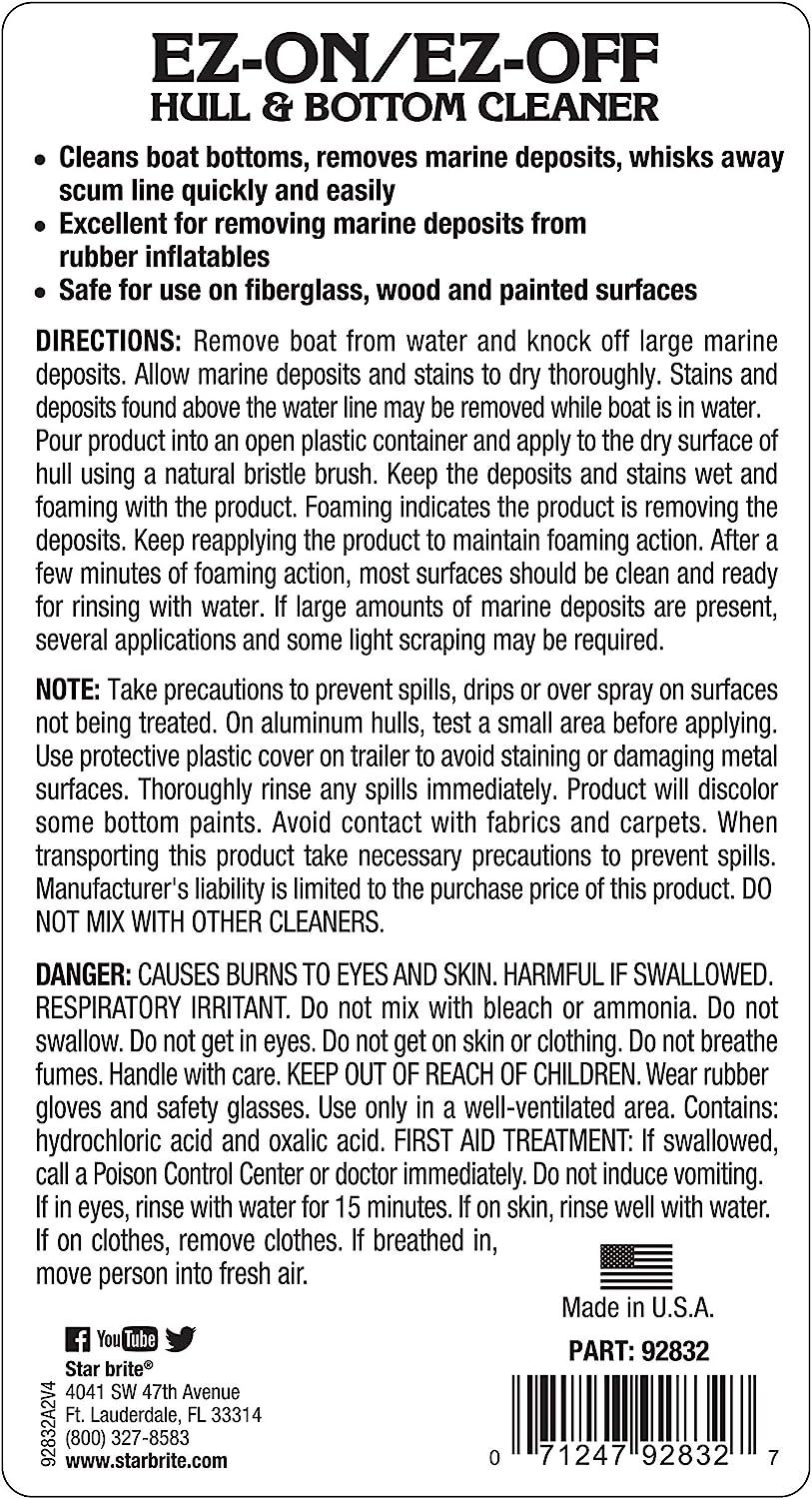 STAR BRITE EZON EZOff Boat Hull & Bottom Cleaner Remove Marine Deposits & Scum Line Quickly