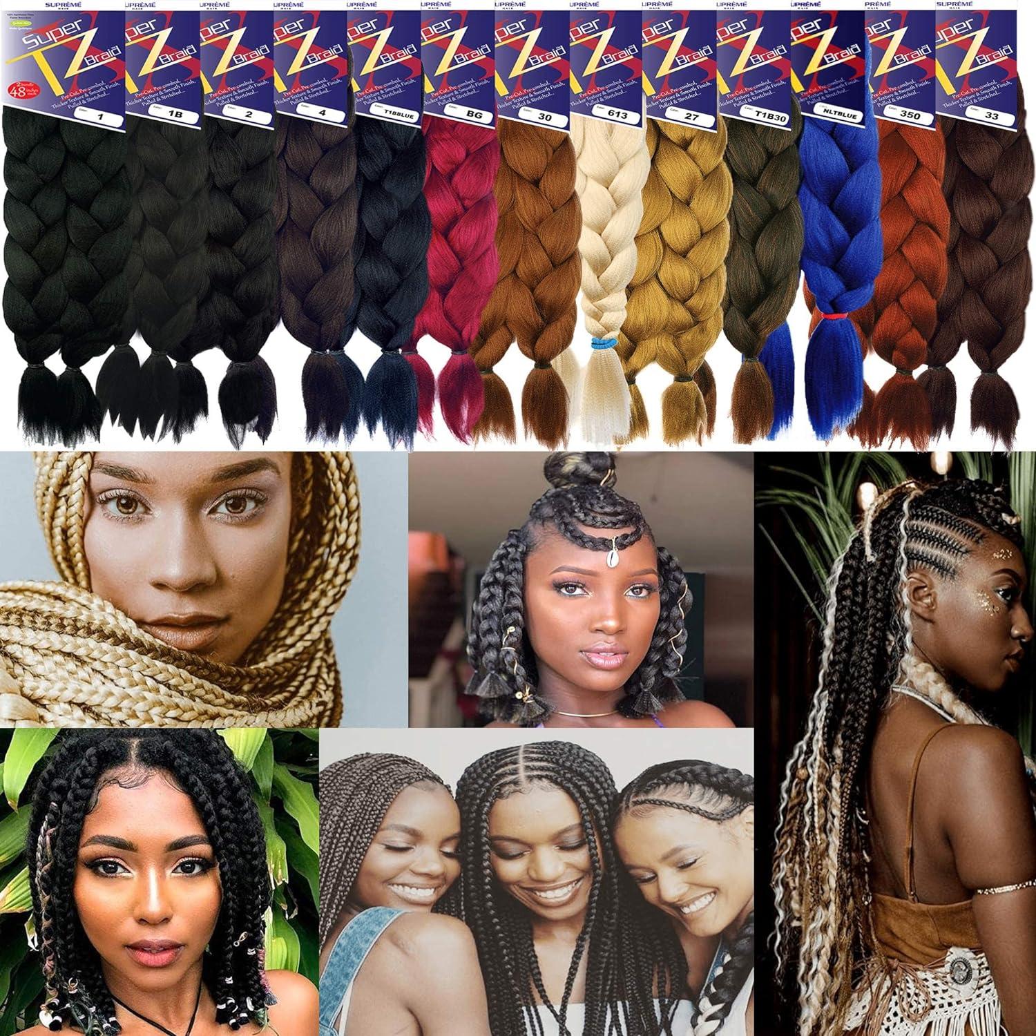 Xpression PreStretched Braiding Hair 48 Inch 6 Bundles 100