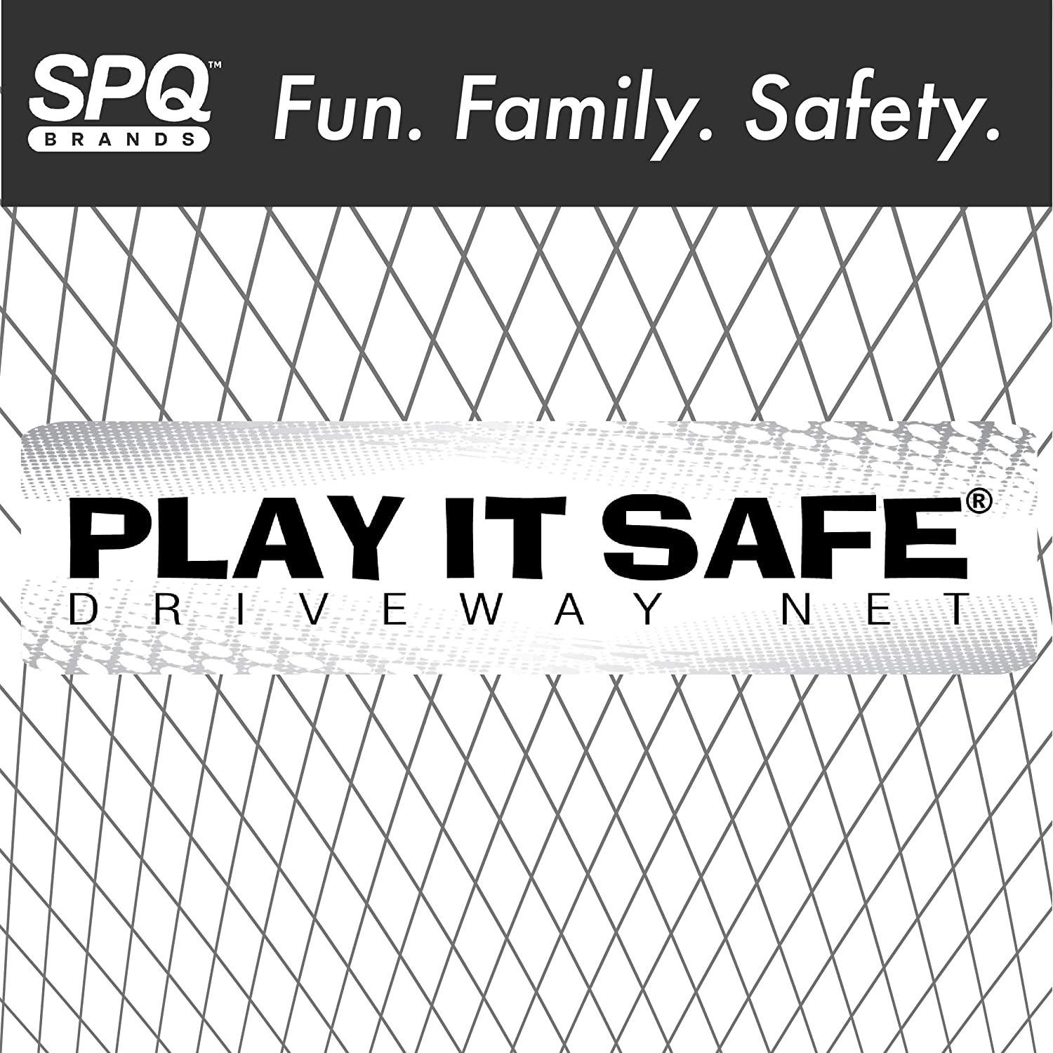 Play It Safe Driveway Net Bright Orange Removable Safety Netting for