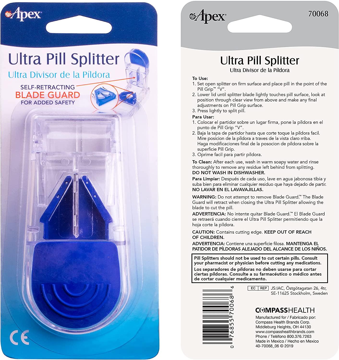 Apex Ultra Pill Splitter Precision Pill Cutter for Easy Medication Management