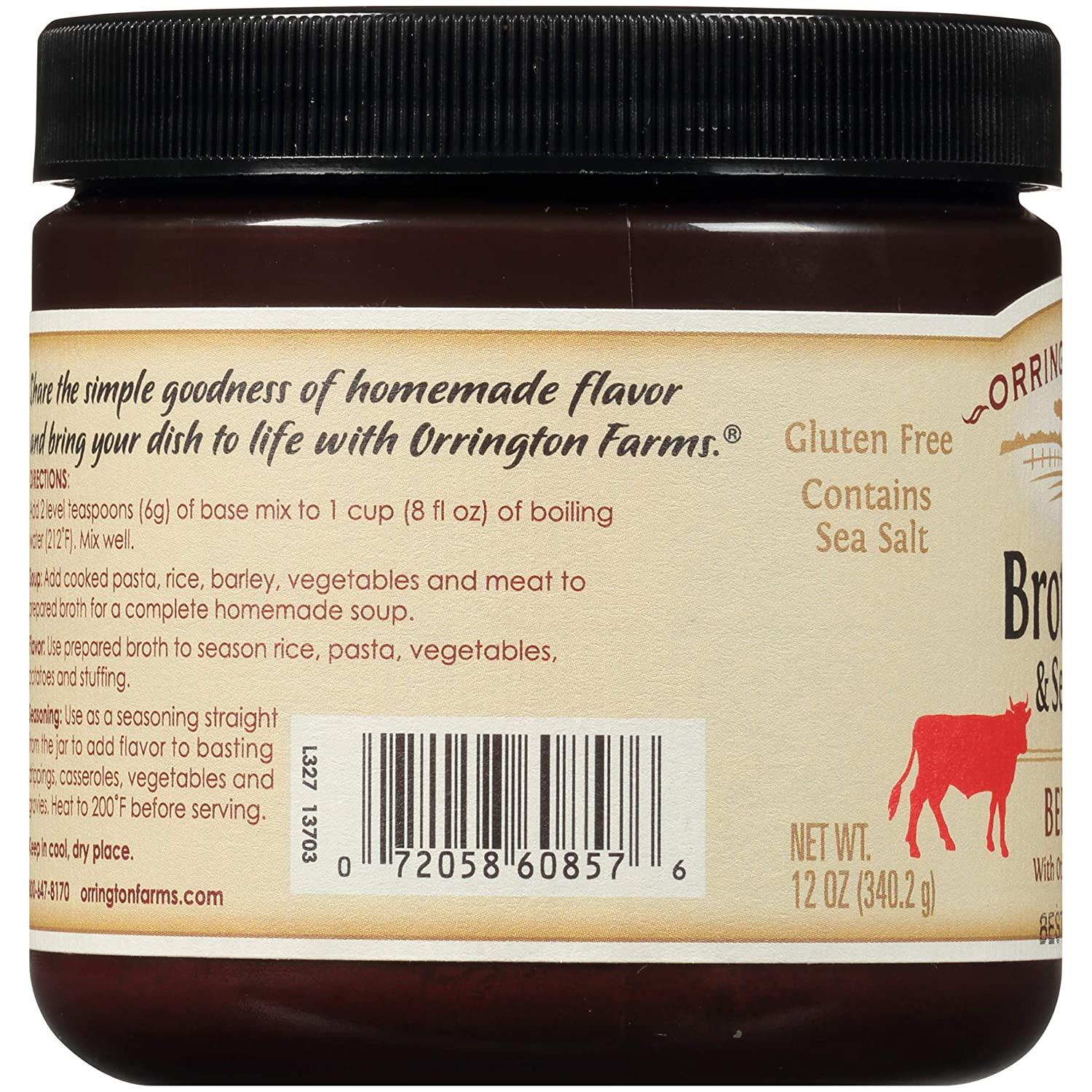 Orrington Farms Beef Flavored Broth Base & Seasoning, 12 Ounce 12 Ounce