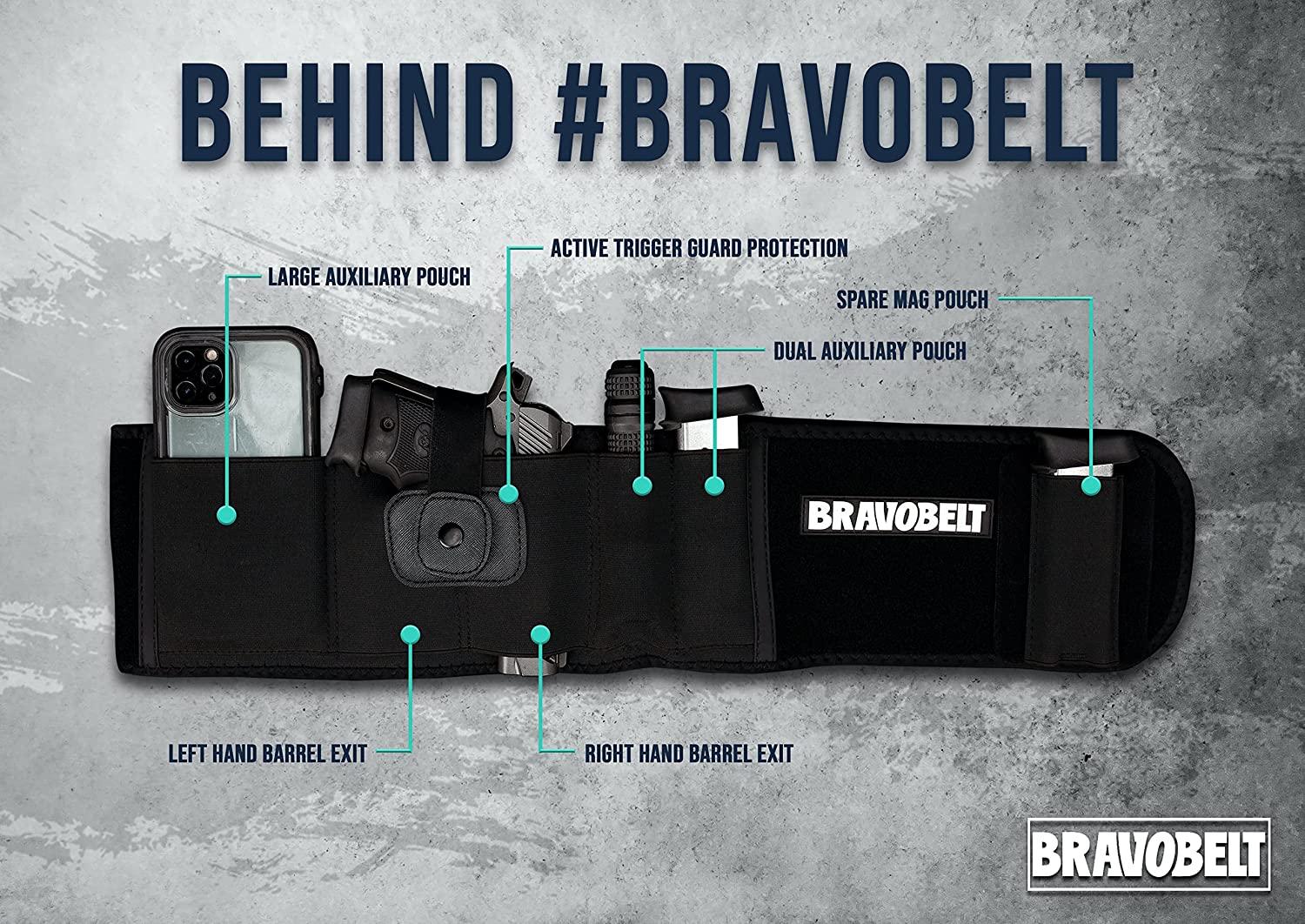 BRAVOBELT Belly Band Holster for Concealed Carry Athletic Flex FIT