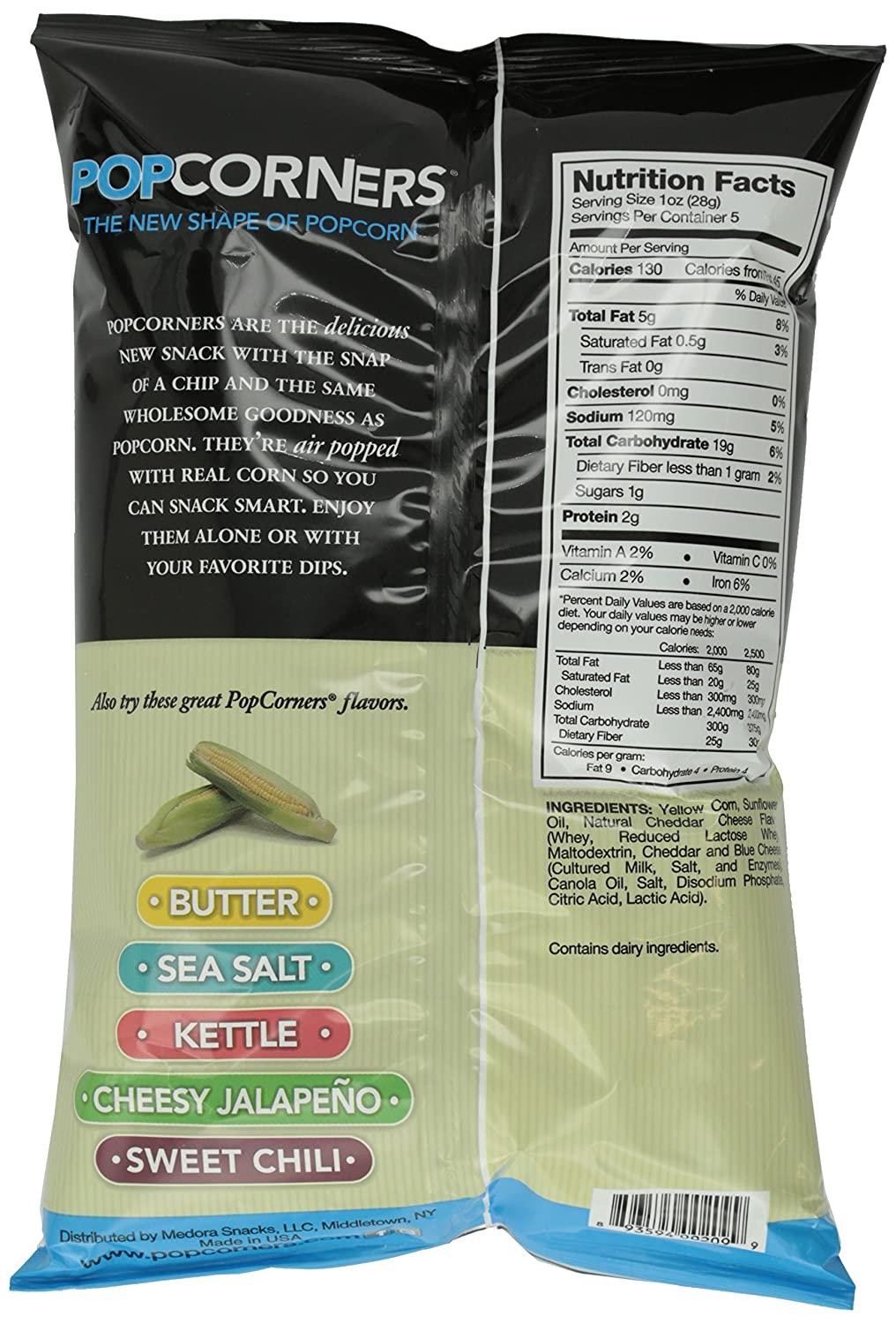 Popcorners White Cheddar Popped Corn Chips 5 oz Delicious Snack Option