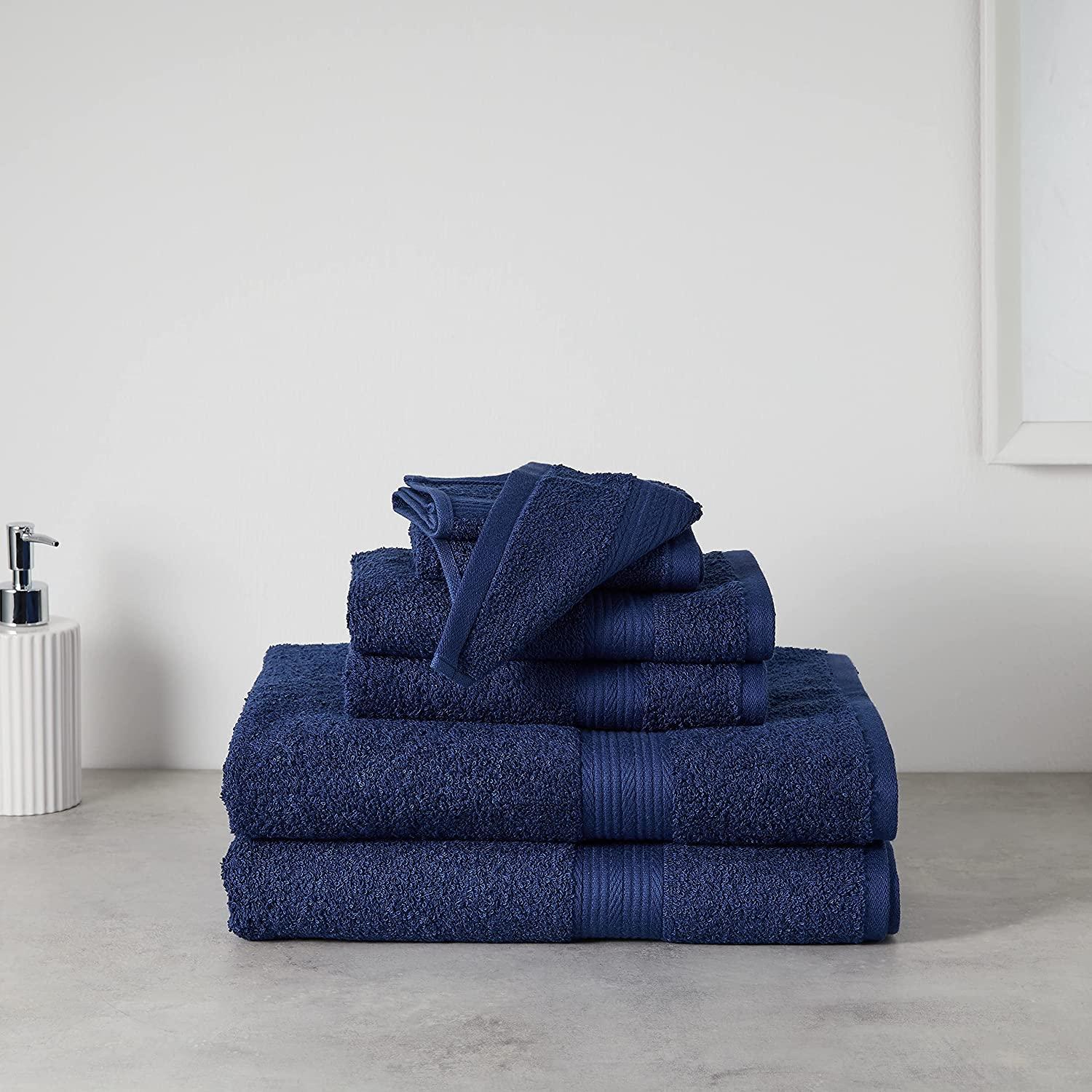   Basics 6-Piece Fade Resistant Bath towel, Hand