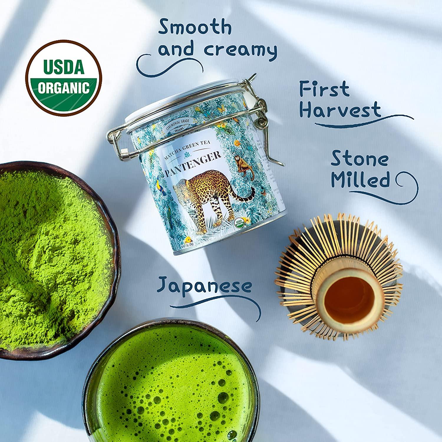 Pantenger Ceremonial Grade Matcha 1 OZ First Harvest USDA Organic Japanese Matcha Green Tea