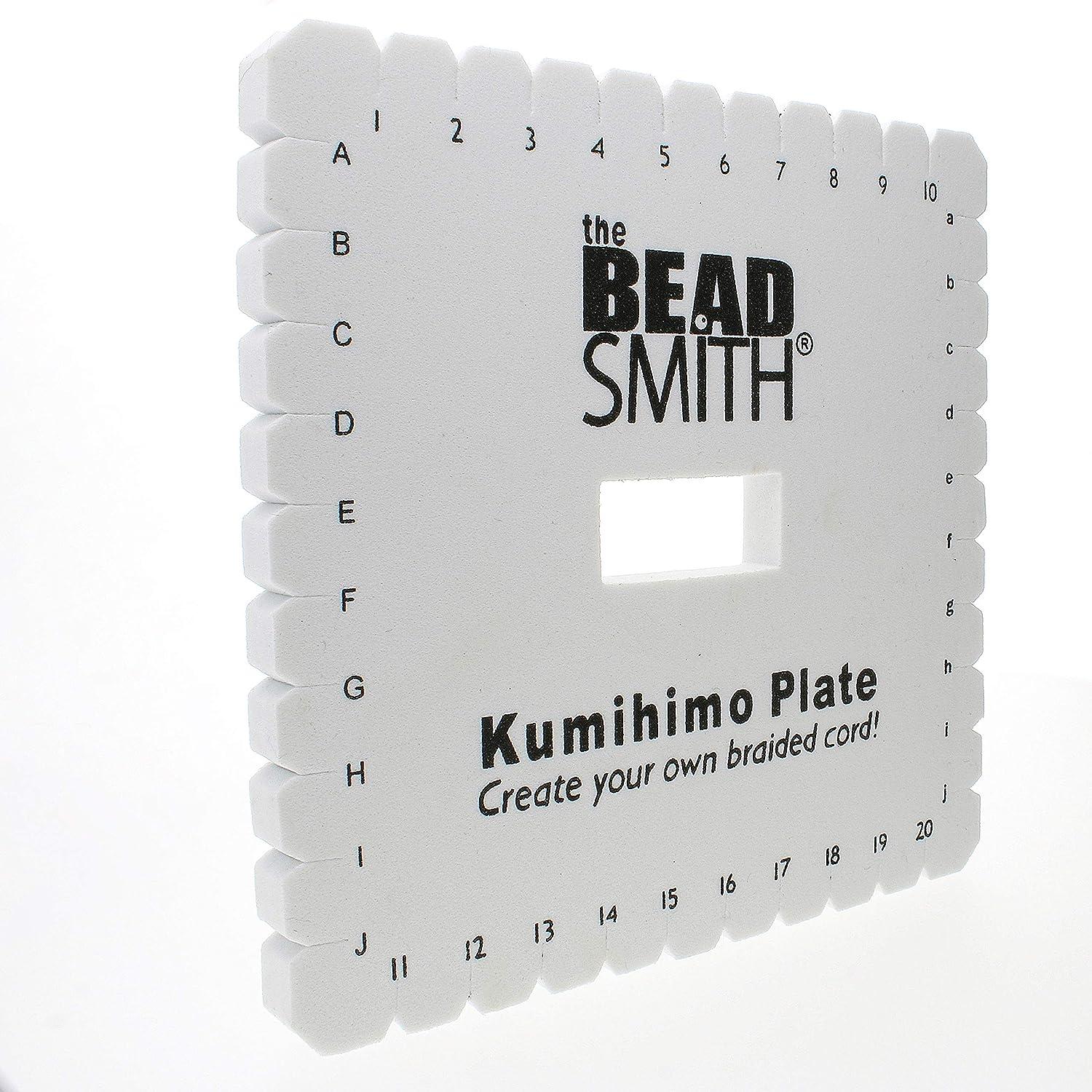 The Beadsmith Round Kumihimo Disk, 6 inch Diameter, 0.75” (20mm) Thick  Double Dense Foam, 64 Numbered Slots, Jewelry Tools for Braiding