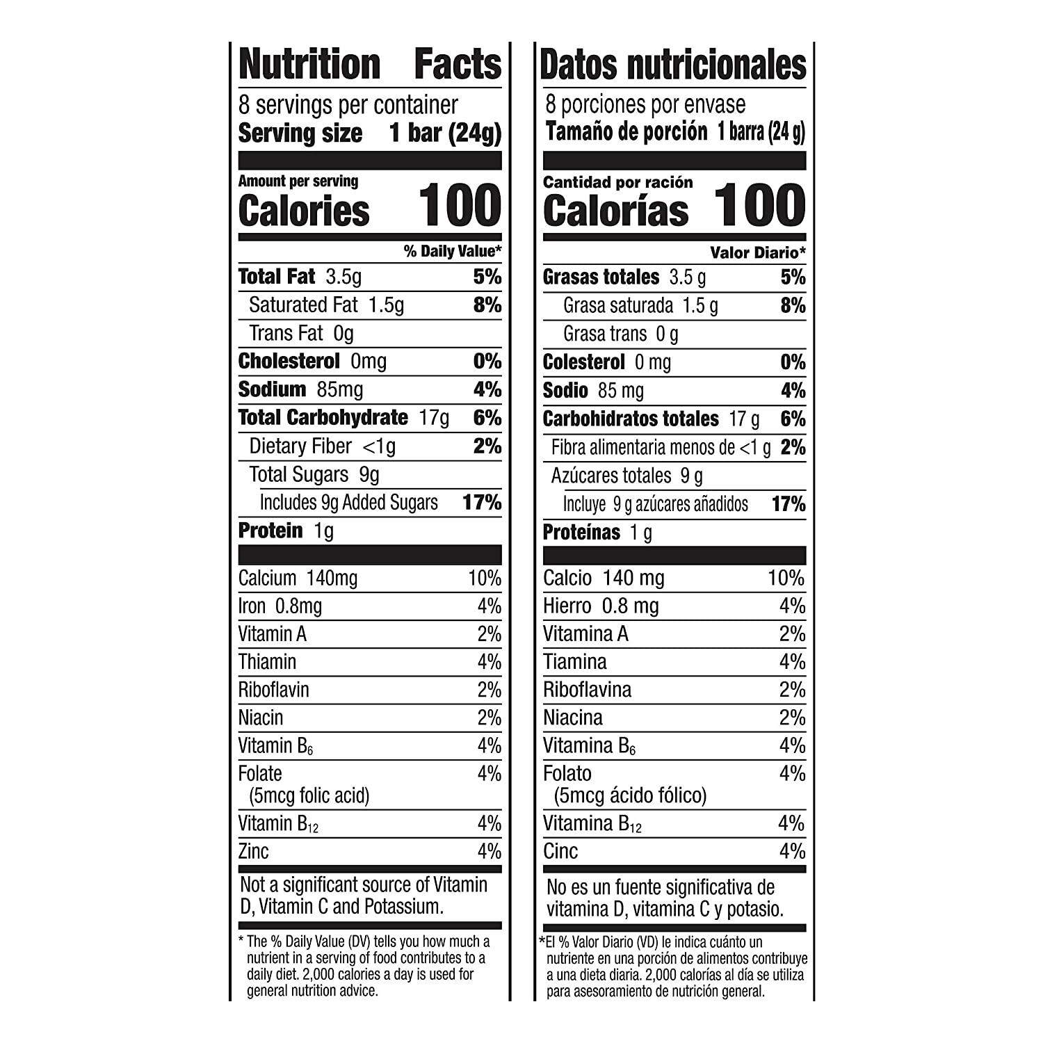 Honey Nut Cheerios Breakfast Cereal Treat Bars, Snack Bars, 8 ct