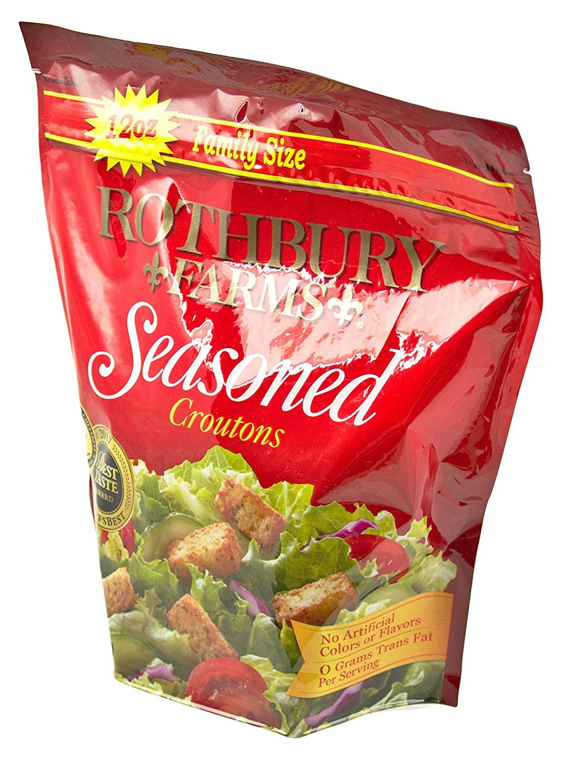 Rothbury Farms Seasoned Croutons, Family Size (2 pack) 12 Ounces each