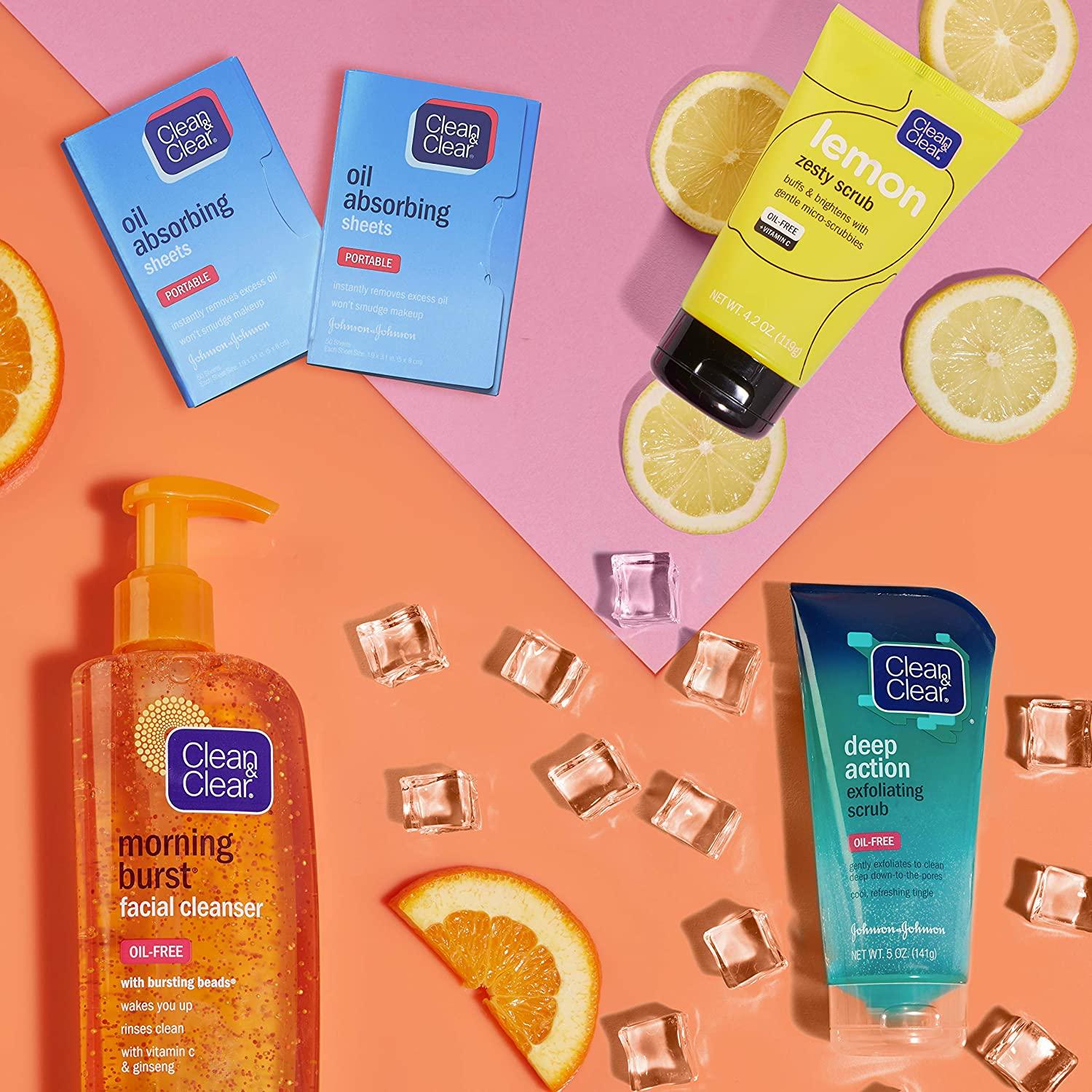 Clean & Clear Oil Absorbing Facial Sheets, Portable Blotting Papers for