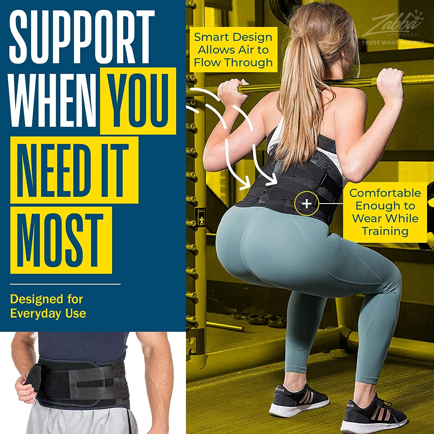 FlexGuard Support Back Brace Compression Lower Back Brace for Pain Relief Breathable Lumbar