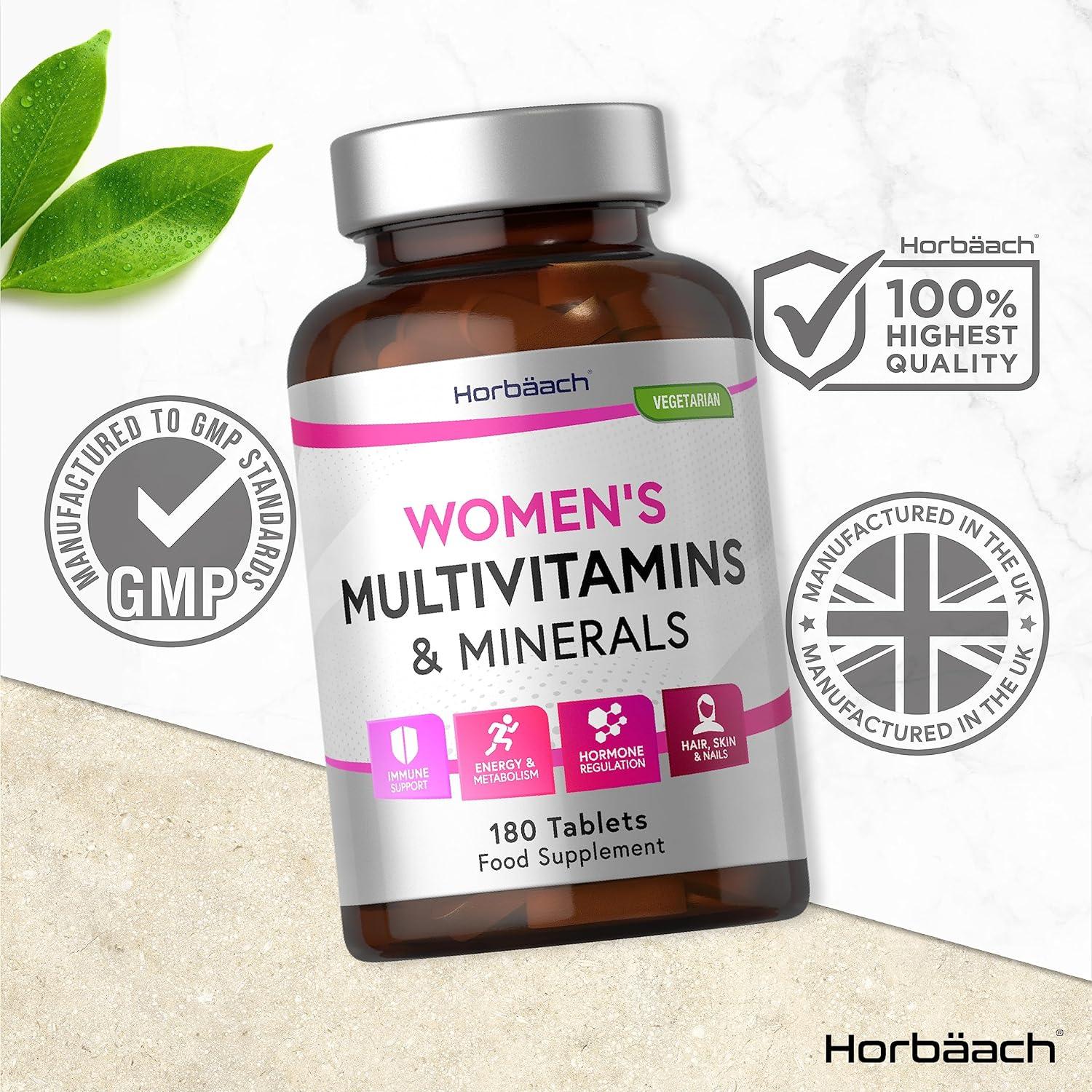 Womens Multivitamins and Minerals with Iron Calcium Biotin Folic Acid