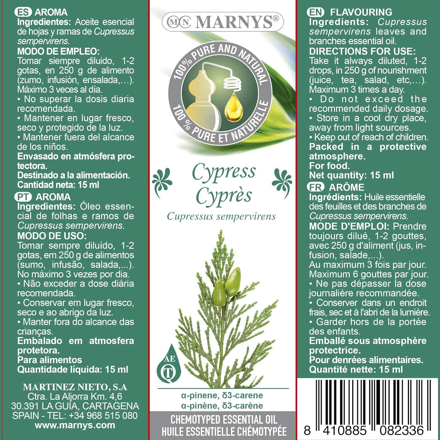 MarNYS Cypress Essential Oil 100% Pure 15 ml Premium Aroma