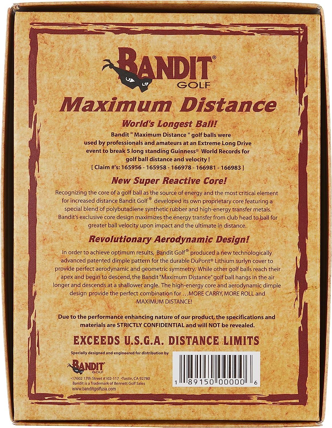 Bandit Maximum Distance Golf Balls