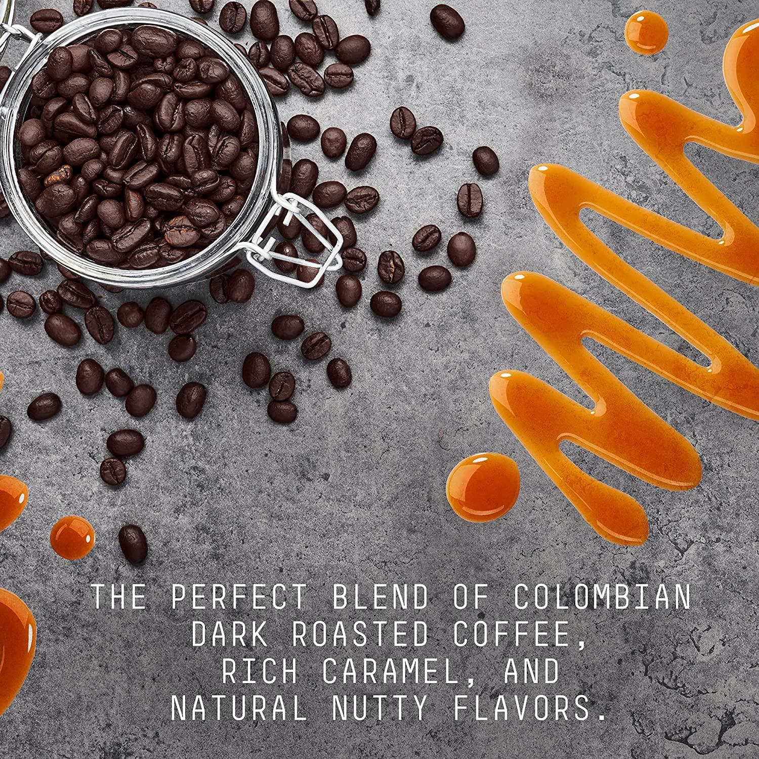 Stone Street Cold Brew Flavored Coffee, Natural Caramel Nut Flavor, Low