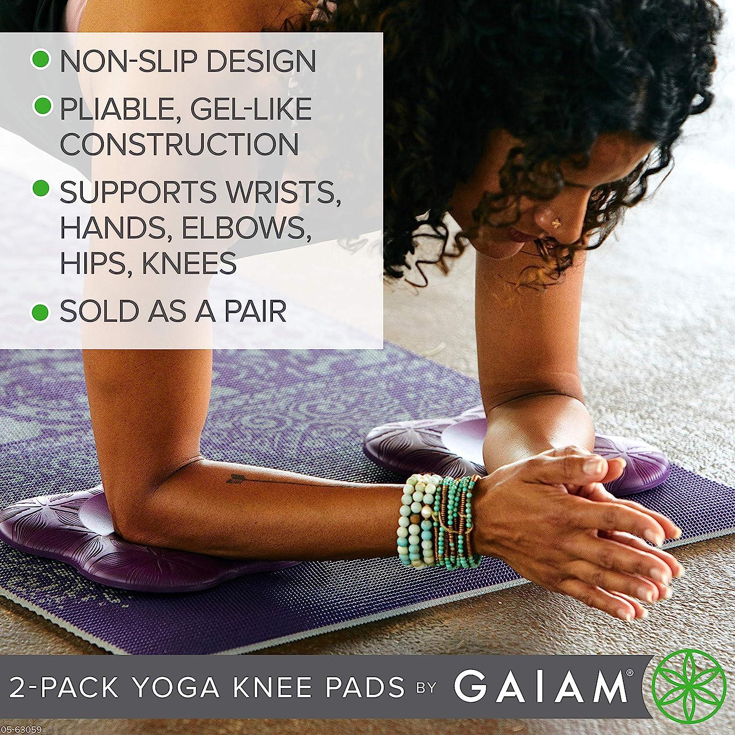 Gaiam Yoga Knee Pads (Set of 2) - Yoga Props and Accessories for Women /  Men Cushions Knees and Elbows for Fitness, Travel, Meditation, Kneeling,  Balance, Floor, Pilates, Mats -  Canada