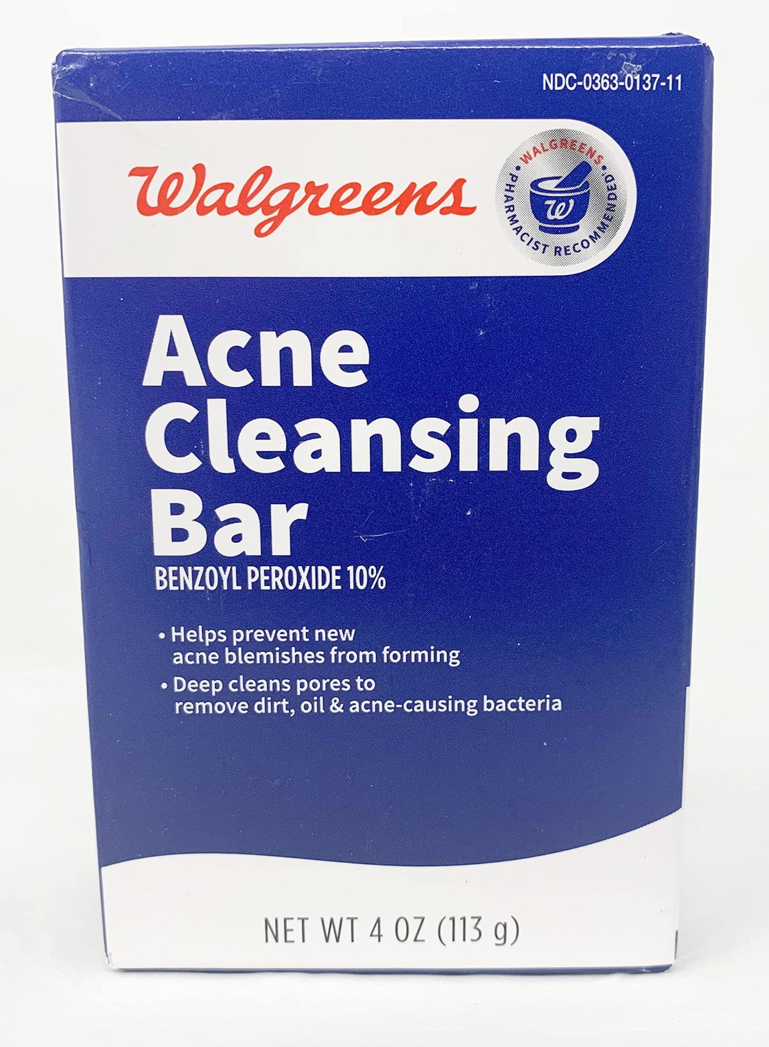 Walgreens Acne Treatment Cleansing Bar With 10 Percernt Benzoyl Peroxide