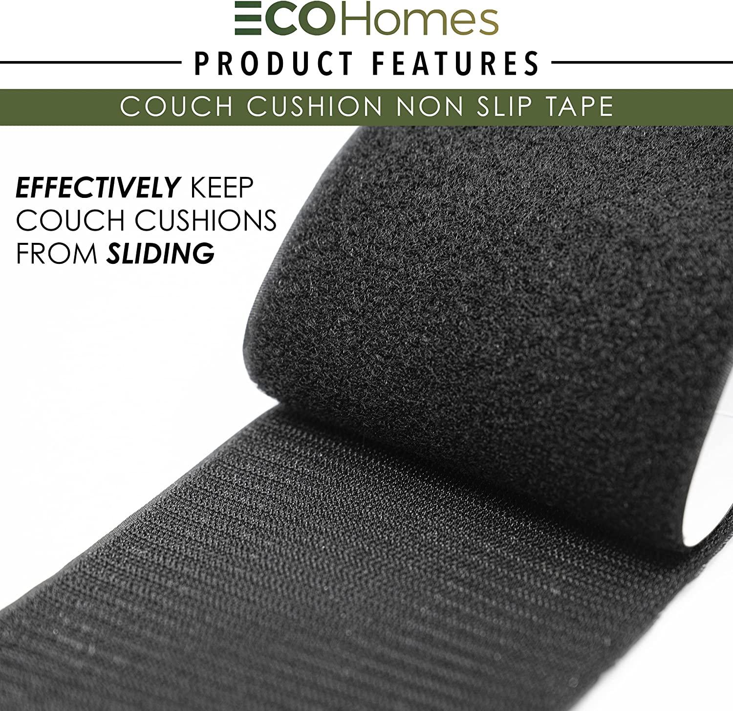 ECOHomes Couch Cushion Grip Tape Keep Couch Cushions from Sliding (5.9 x 10  FT) - Heavy Duty Non Slip Grip Tape, Hook and Loop with Adhesive