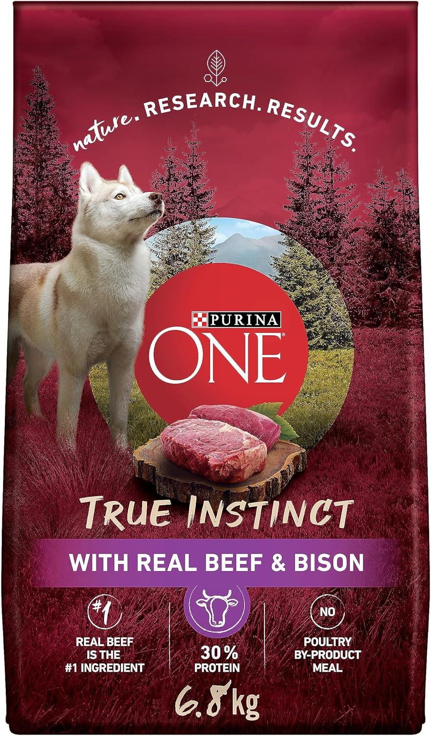 Purina ONE True Instinct High Protein Dry Dog Food Beef Bison
