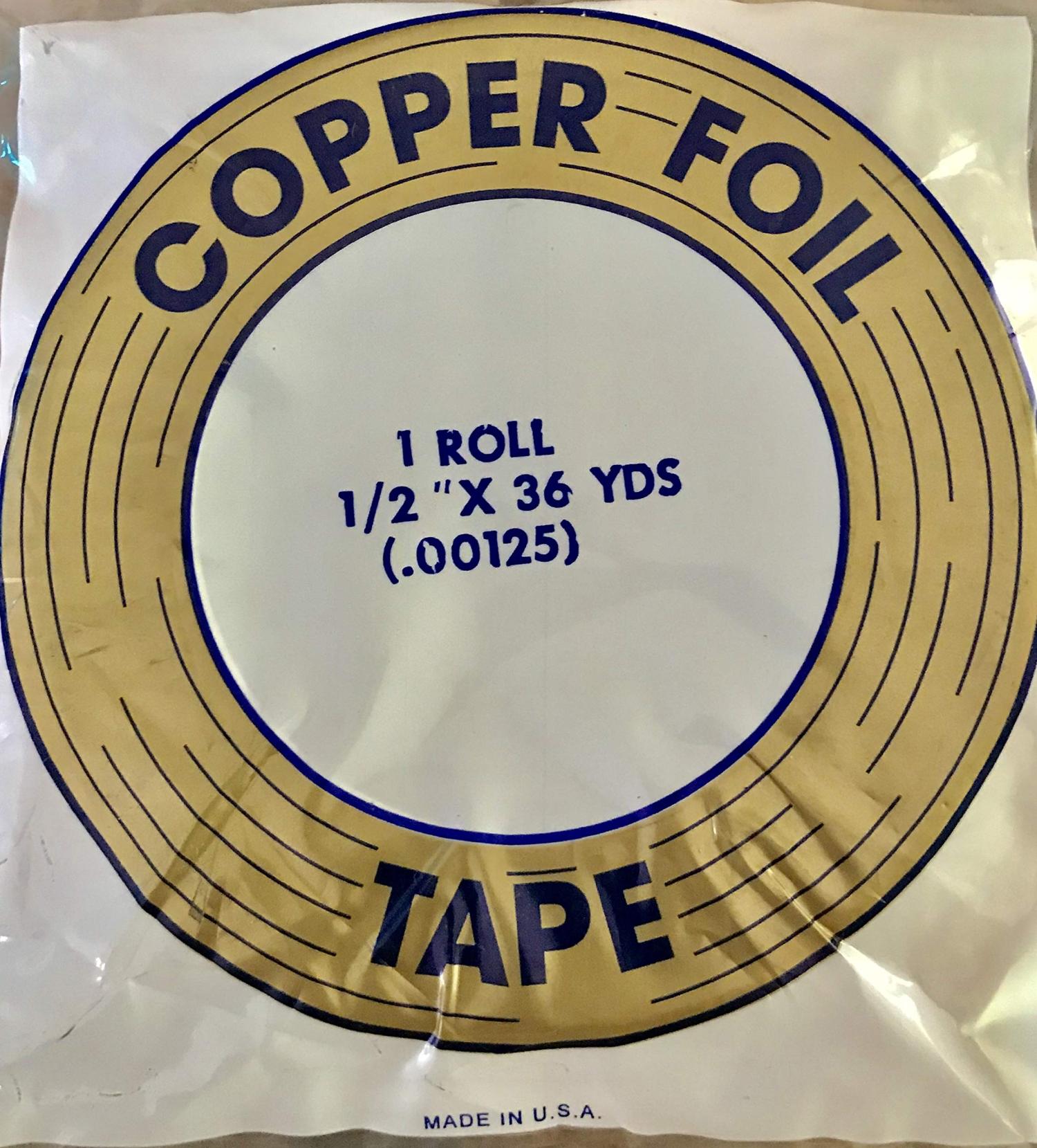 Stained Glass Supplies / 1/2 Copper Foil Tape