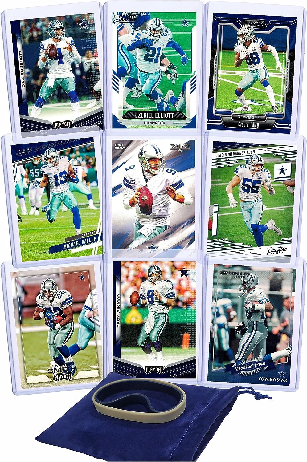 Dallas Cowboys Football Stars Legends Trading Cards Bundle with