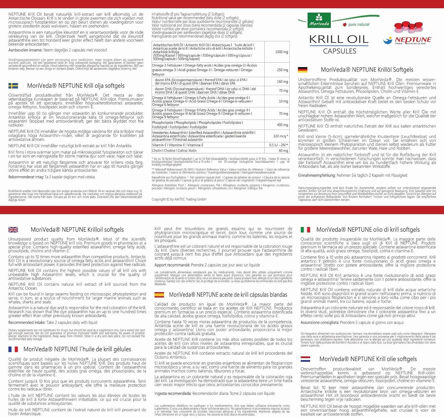 MoriVeda Neptune Krill Oil Capsules I Omega 369 astaxanthin