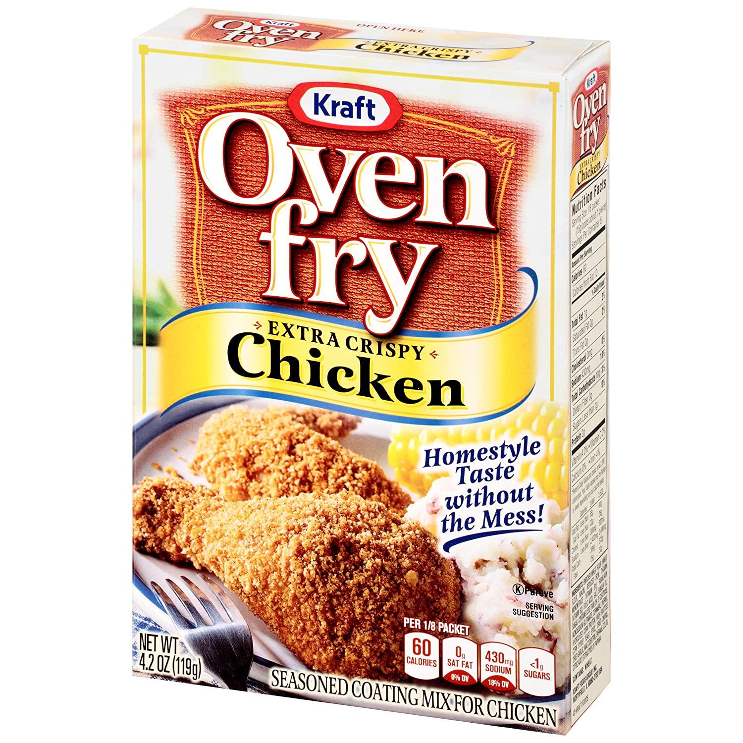 Oven Fry Extra Crispy Seasoned Coating Mix for Chicken (8 ct Pack, 4.2