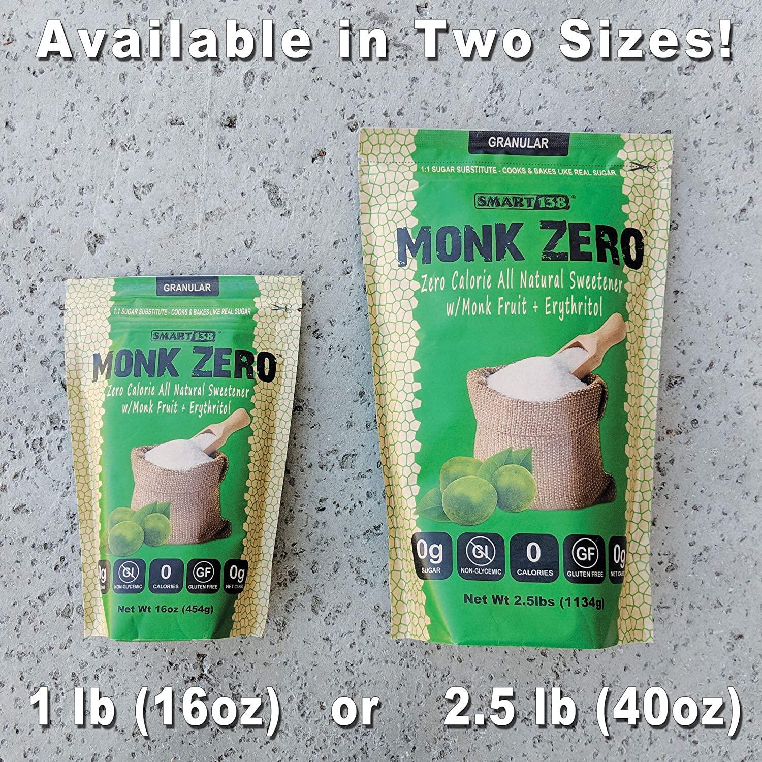 Monk Zero - Monk Fruit Sweetener, Non-Glycemic, Keto Approved