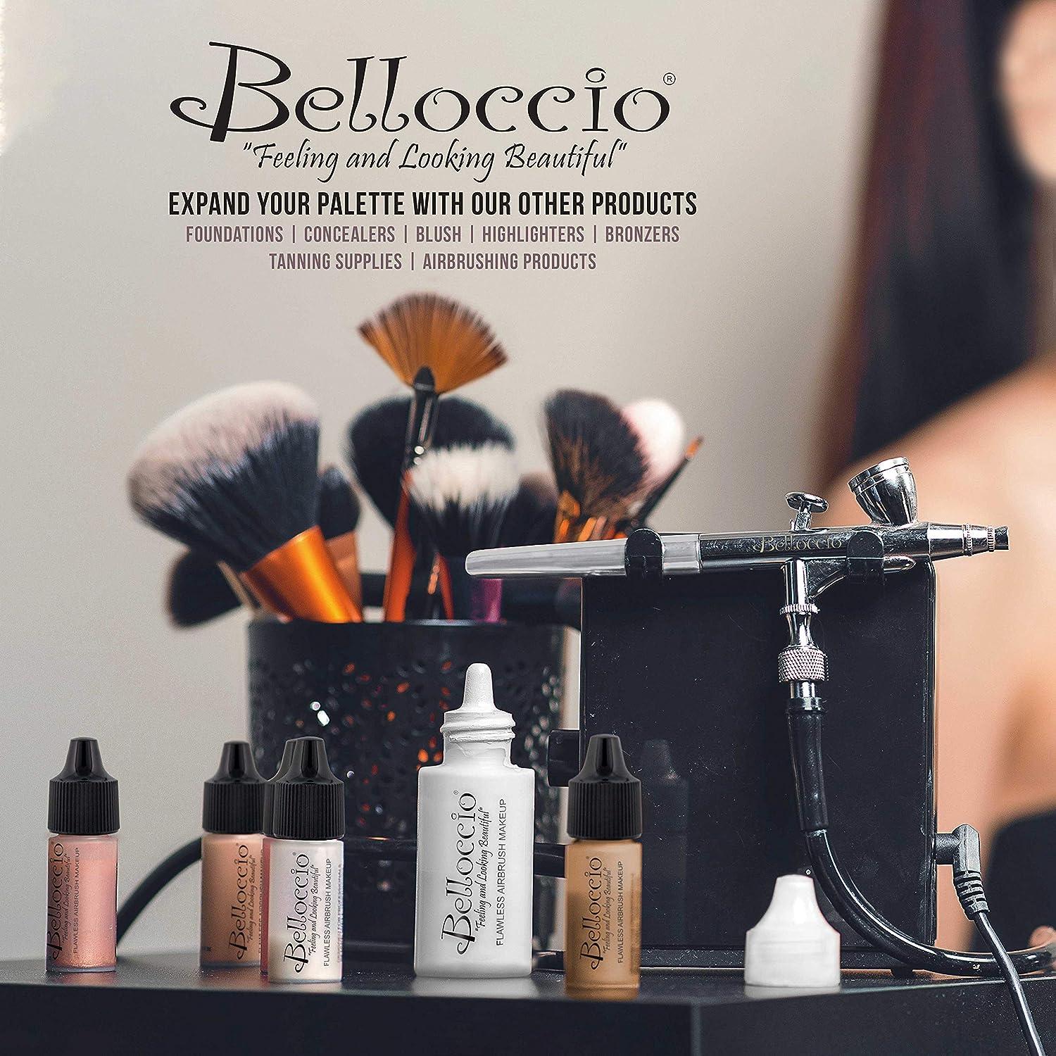 Belloccio Fair Color Shade Foundation Set - Professional Cosmetic Airbrush  Makeup in 1/2 oz Bottles