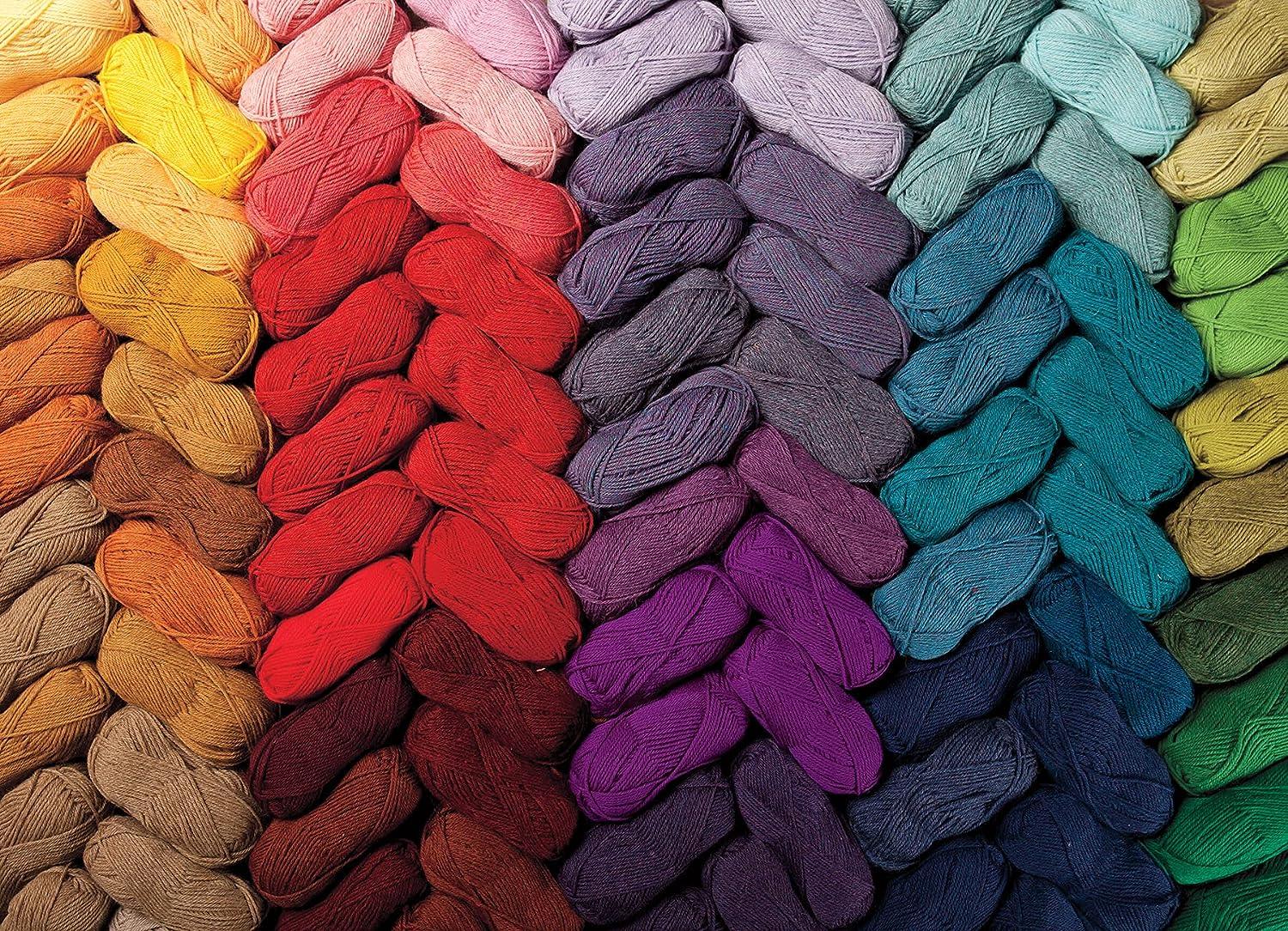 50g/Ball Worsted Section-dyeing Rainbow Yarn 100% Wool Yarn for