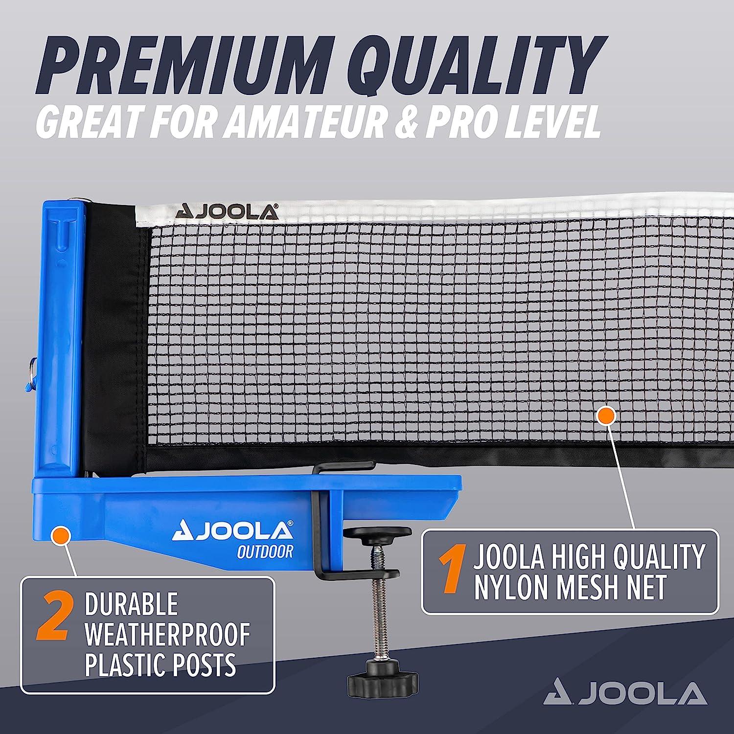 JOOLA Outdoor Weatherproof Table Tennis Net and Post Set Waterproof