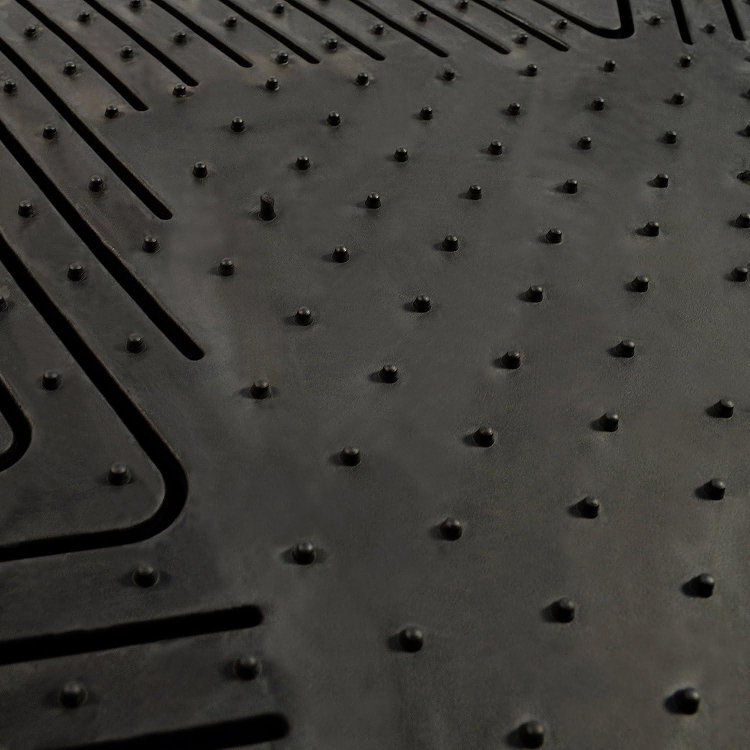 FANMATS Air Force Black Heavy Duty 2-Piece 20 in. x 27 in. Vinyl Car