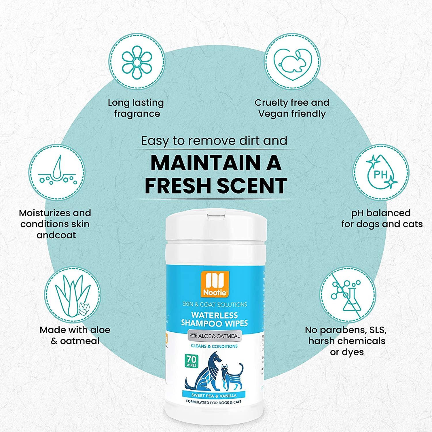 Nootie waterless cheap shampoo wipes