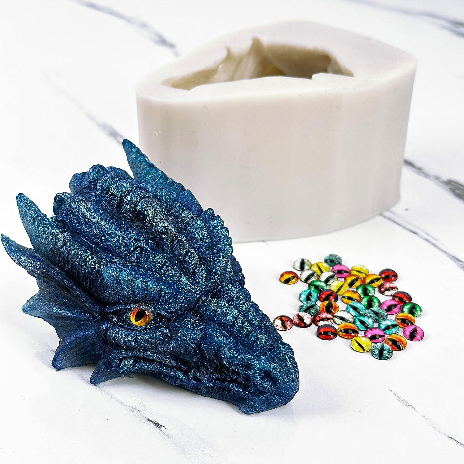 Dragon Head Silicone Mold, Large 3D Dragon Silicone Molds for Epoxy Resin  Casting, Cake Decorating, Soap Candle Making, Concrete, Cement, Polymer  Clay