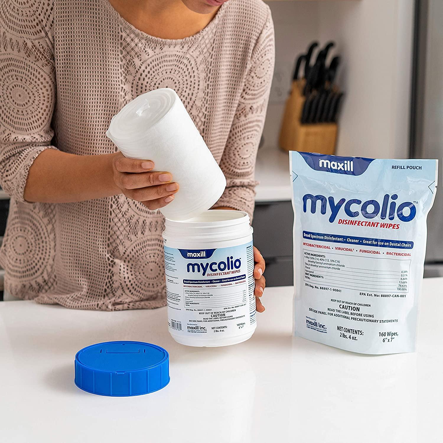 Mycolio Hospital Grade Disinfectant Wipes 6" x 7 Disinfecting