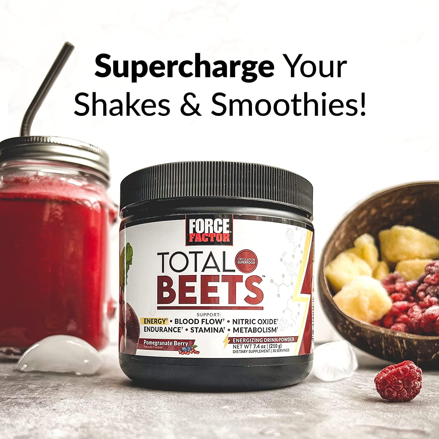 Total Beets Energy Drink Mix Superfood Beet Root Powder with Nitrates
