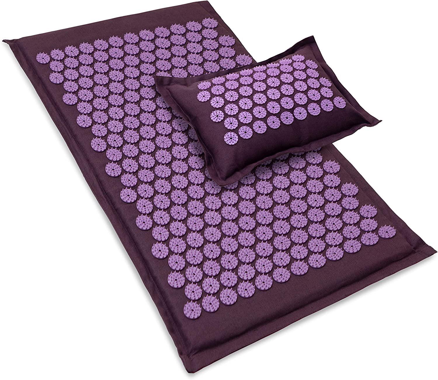 ProsourceFit Acupressure Mat and Pillow Set for Back/Neck Pain Relief