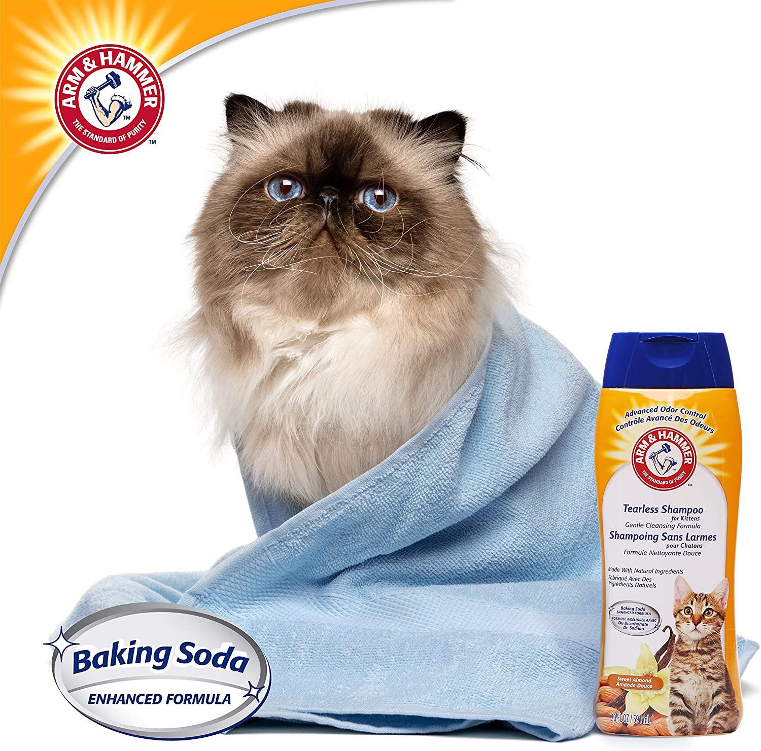 Arm & Hammer Tearless Kitten Shampoo for Cats Natural Cat Shampoo for