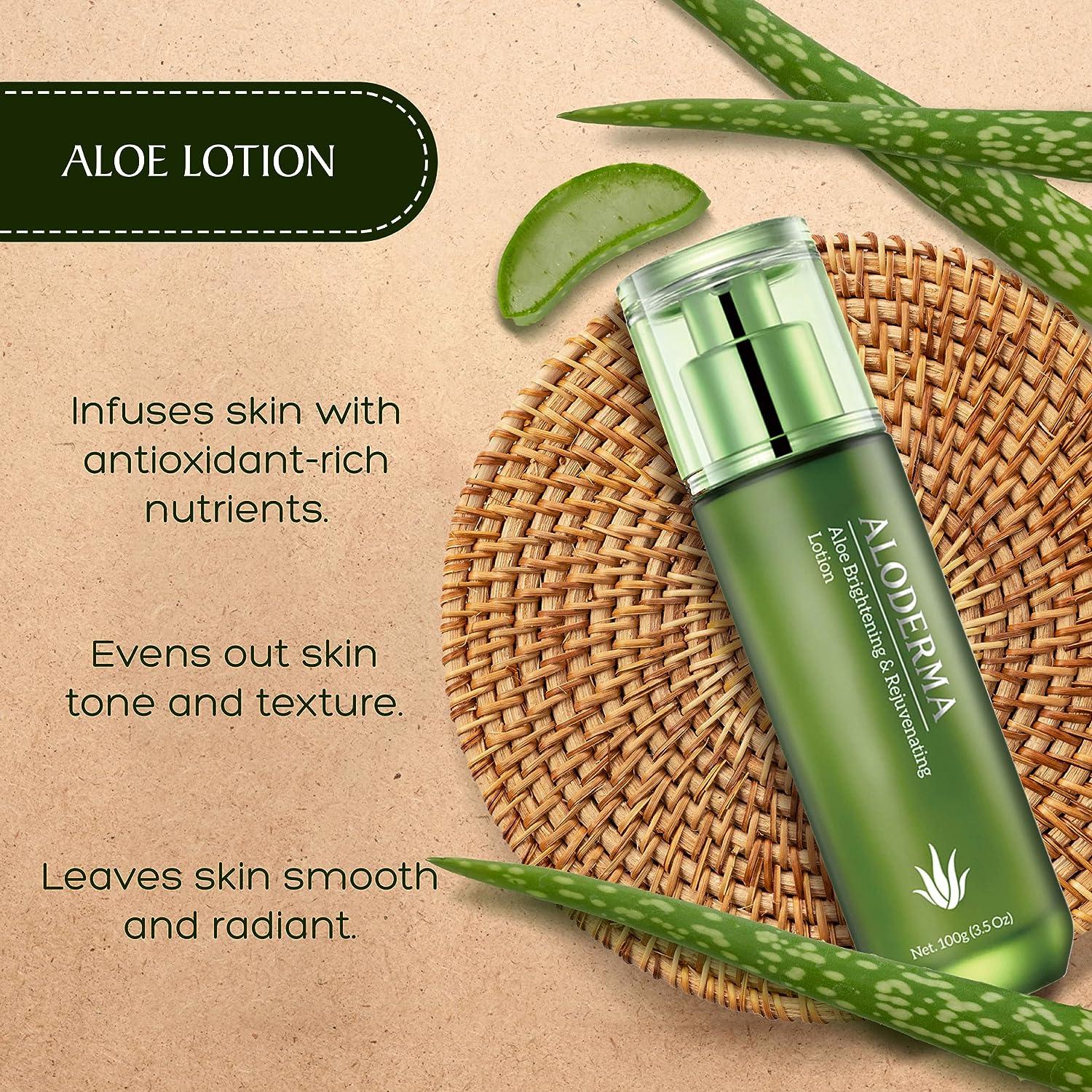 Aloderma Aloe Brightening Face Moisturizer with 80 Organic Aloe Vera