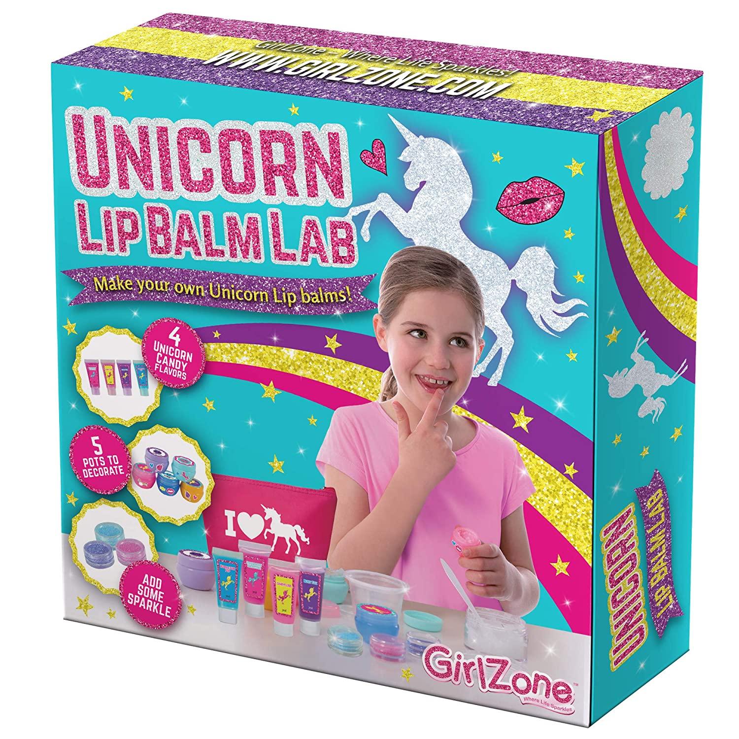 GirlZone Unicorn Lip Gloss Kit Make Your Own Lip Balm Fun Girls Lip
