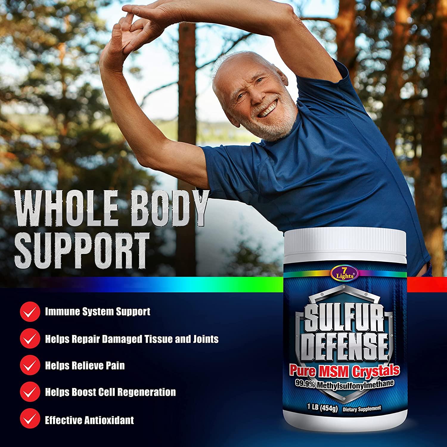 Sulfur Defense OptiMSM 99.9 Pure MSM Powder Organic