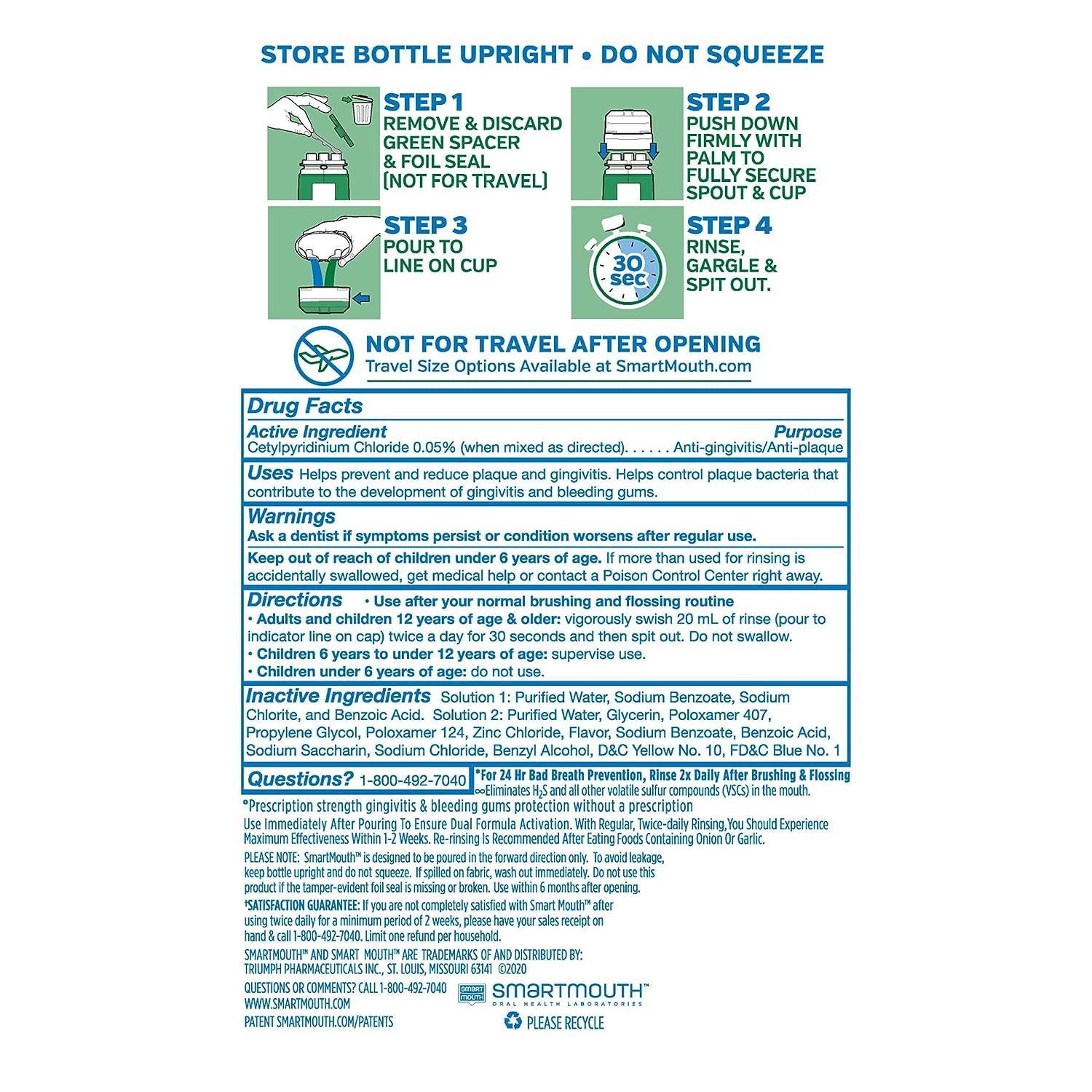 SmartMouth Clinical DDS Activated Mouthwash & Toothpaste Bad Breath