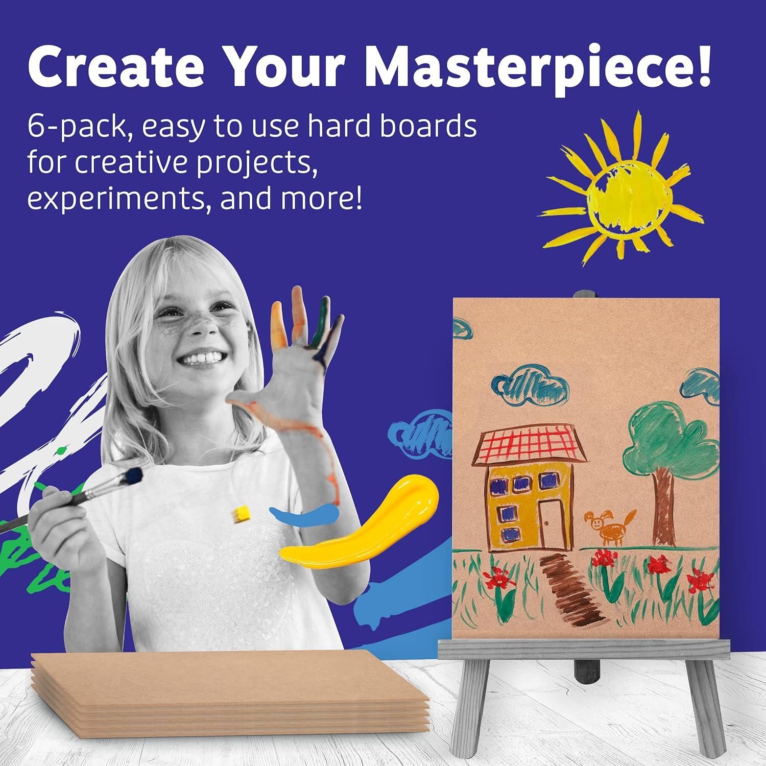 Artlicious 9x12 Hardboard 6 Pack Great Alternative to Canvas Panel