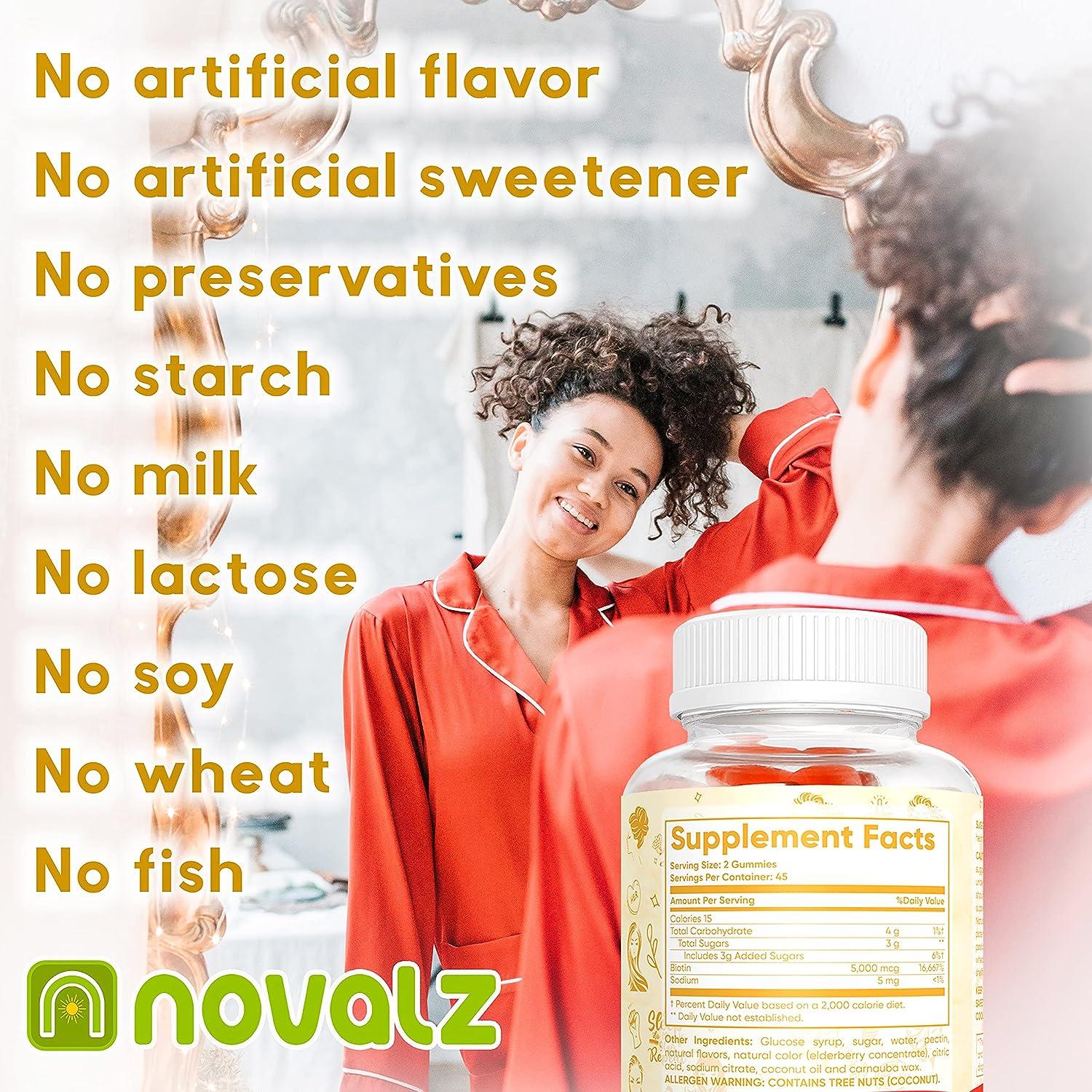 Biotin 5000mcg Hair, Skin And Nail Growth Support Gummy Supplement - View #12