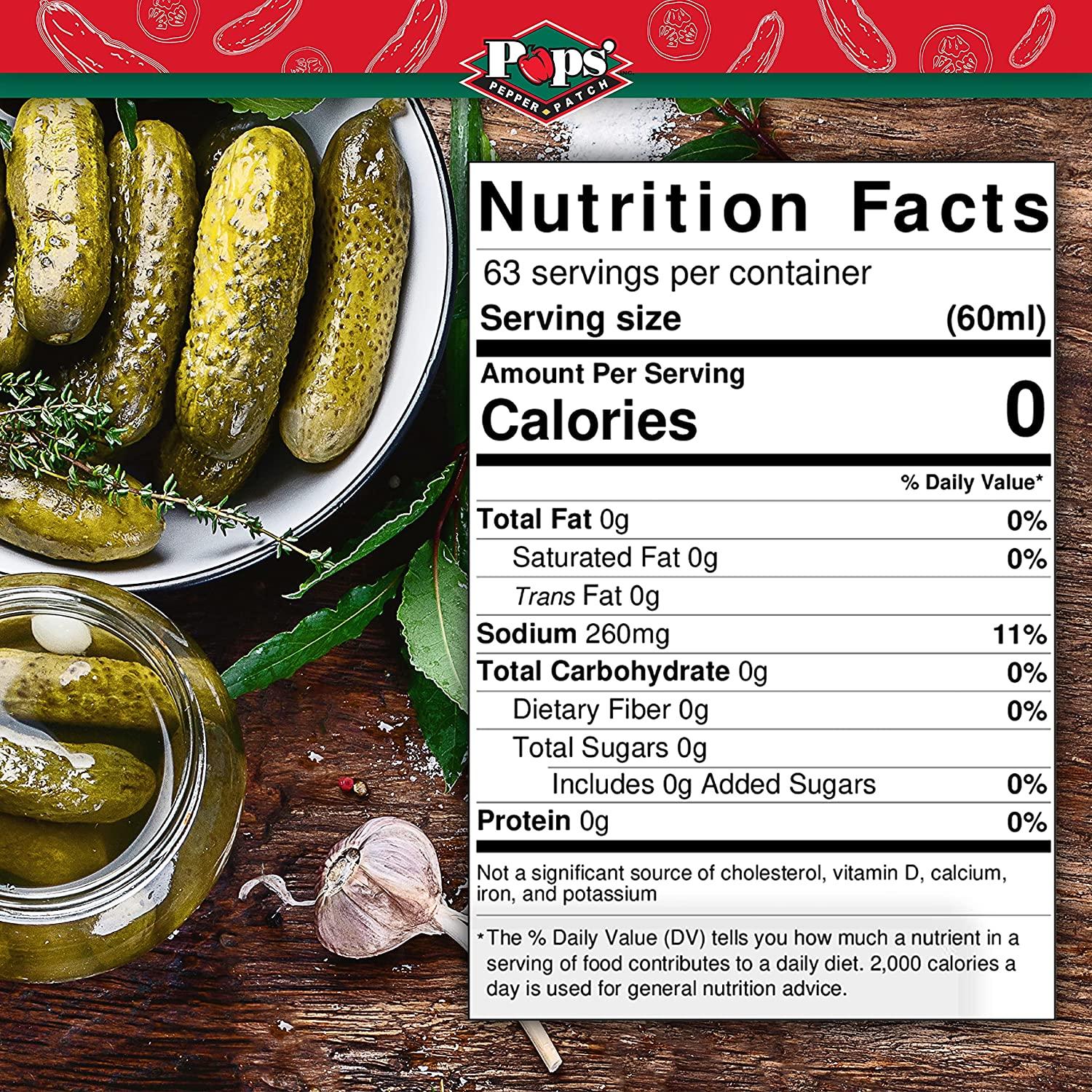 Pops Pepper Patch Spicy Pickle Brine Juice Spicy Pickle Juice for Leg Cramps, Pickle Pops